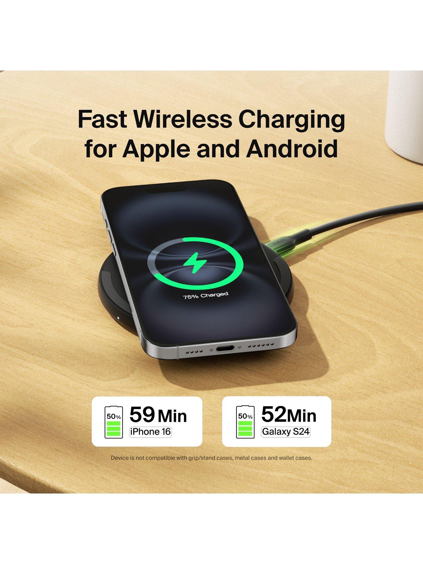 Image 3 of 6 of Belkin Belkin 15W Wireless Charging Pad with Mains Adapter