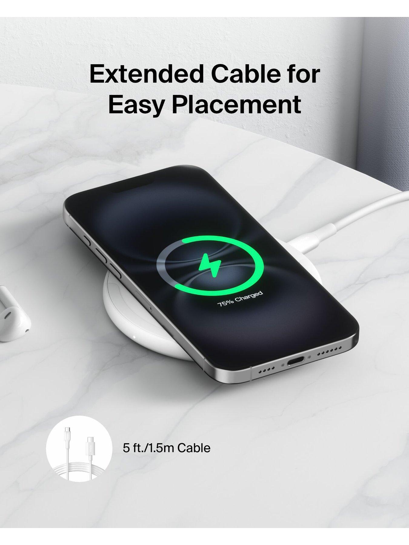 Image 4 of 6 of Belkin Belkin 15W Wireless Charging Pad with Mains Adapter