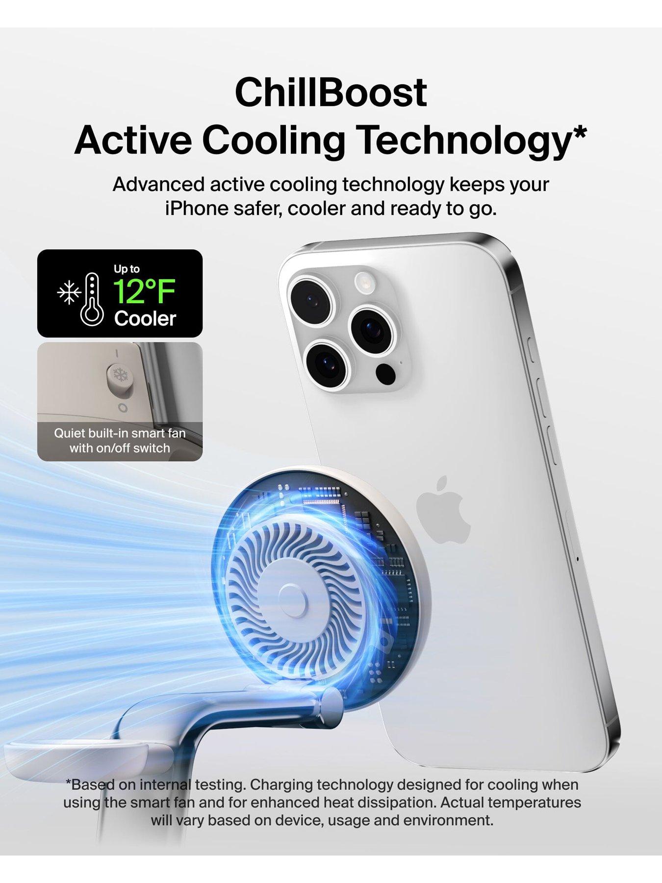 Image 4 of 6 of Belkin 25W Qi2 3-in-1 Folding Wireless Charger with Apple Watch Charger - Sand