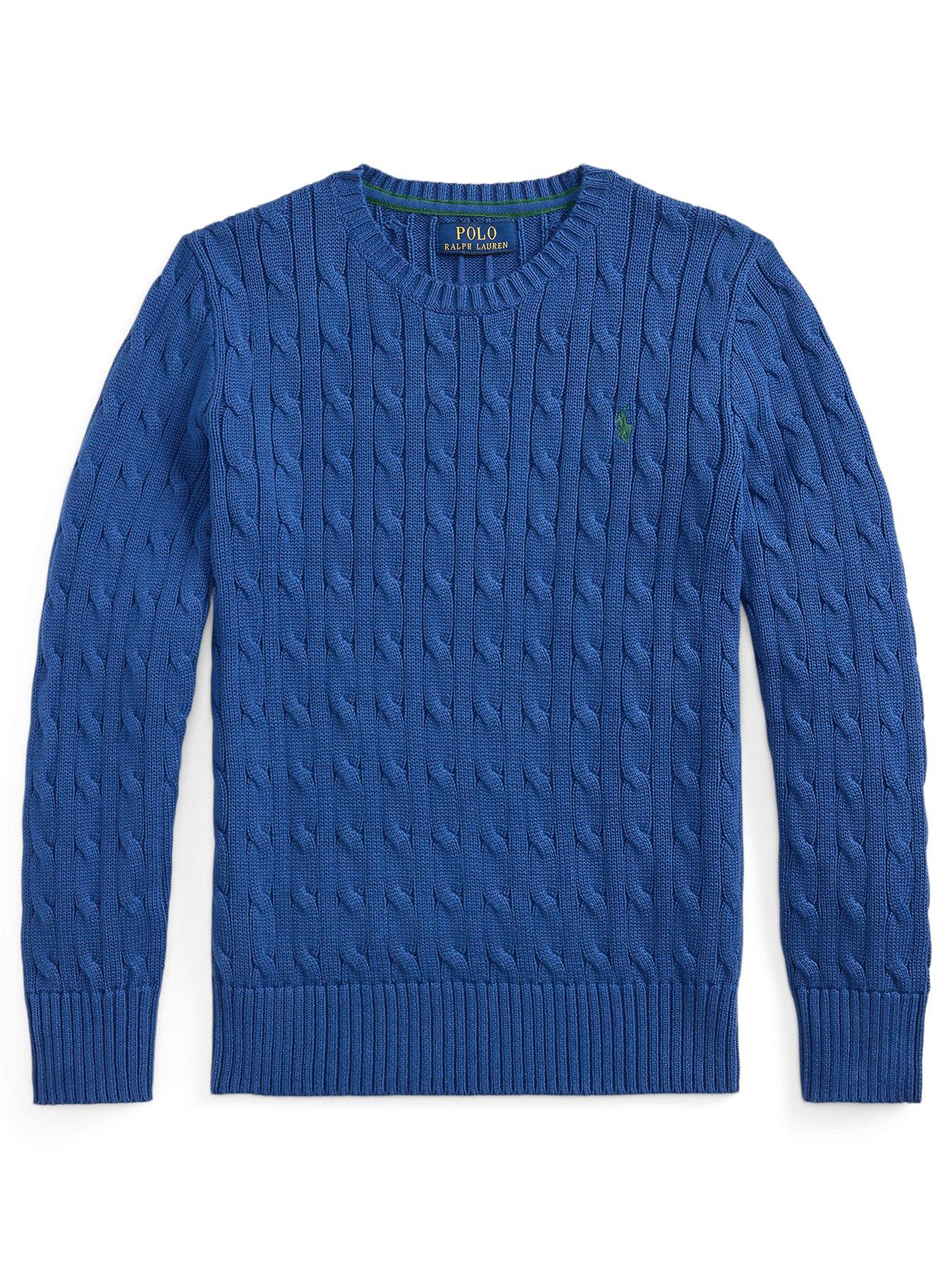 Polo Ralph Lauren Boys Cable Knit Jumper - Blue