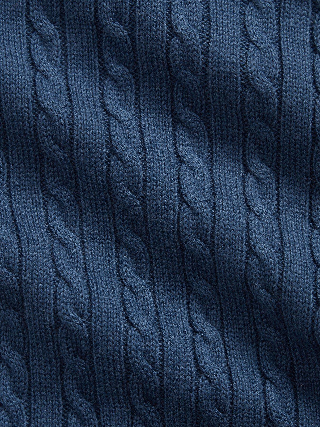 Image 3 of 3 of Polo Ralph Lauren Baby Girls Lace Collar Dress - Navy