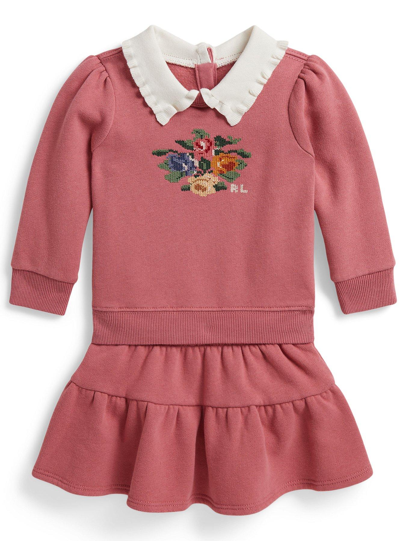 Polo Ralph Lauren Baby Girls 2 Piece Top And Skirt Set - Pink