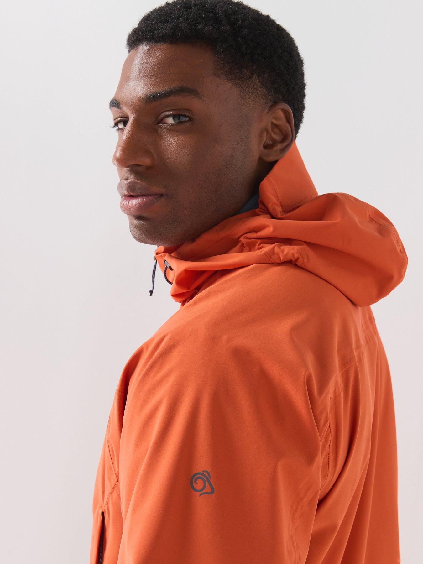 Image 6 of 6 of Craghoppers Mens Ponsa Waterproof Hooded Full Zip Shell Jacket - Orange