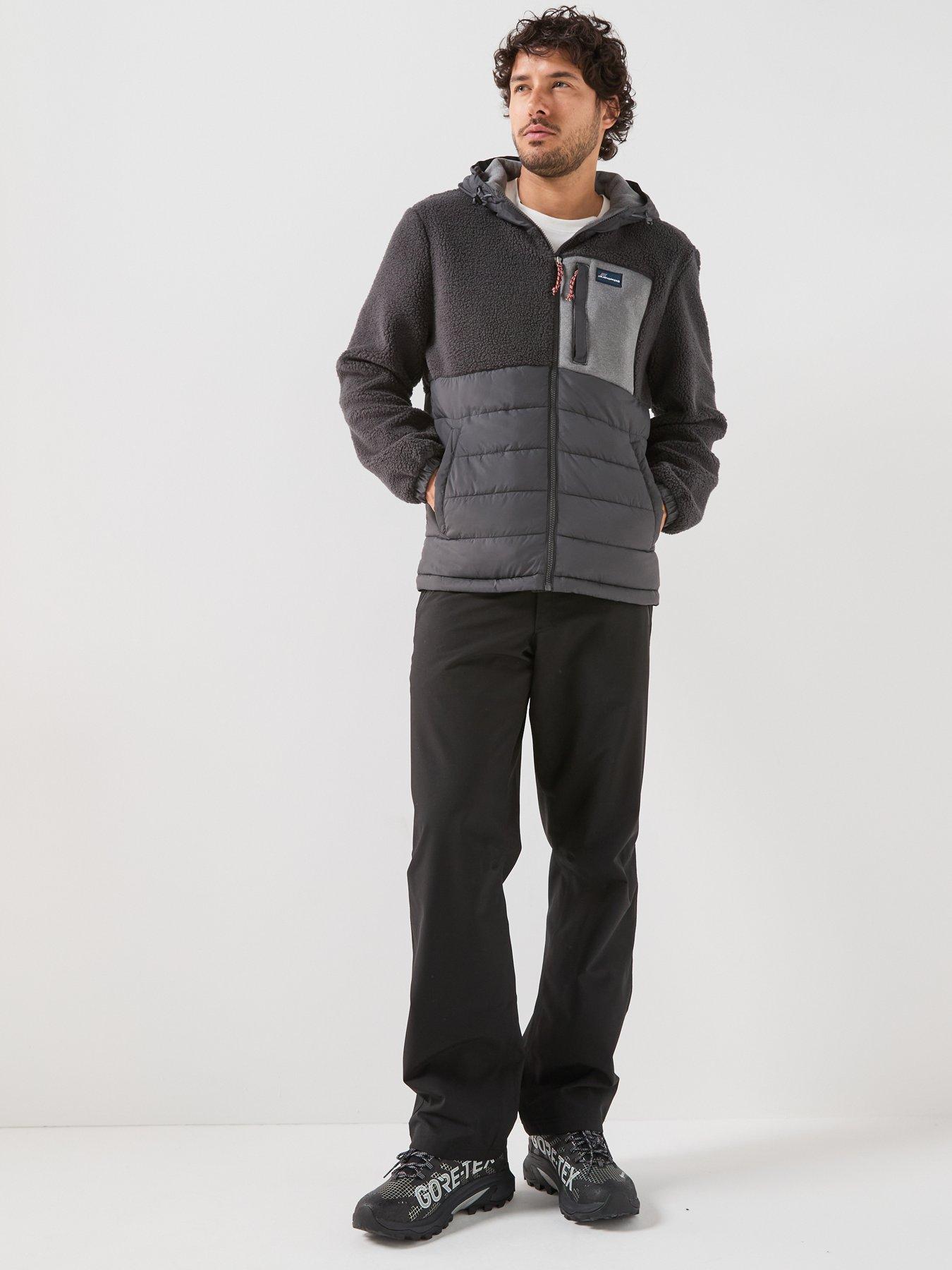 Image 3 of 6 of Craghoppers Mens Jakob Hooded Full Zip Hybrid Fleece Jacket - Grey