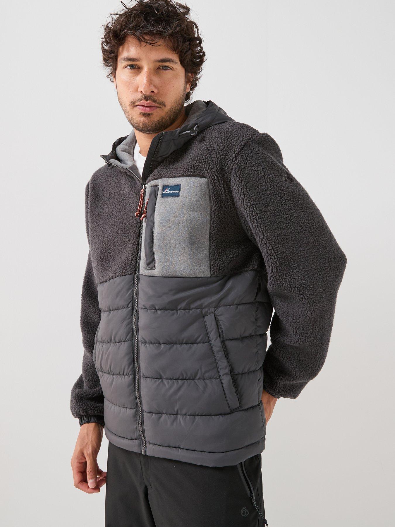 Image 6 of 6 of Craghoppers Mens Jakob Hooded Full Zip Hybrid Fleece Jacket - Grey