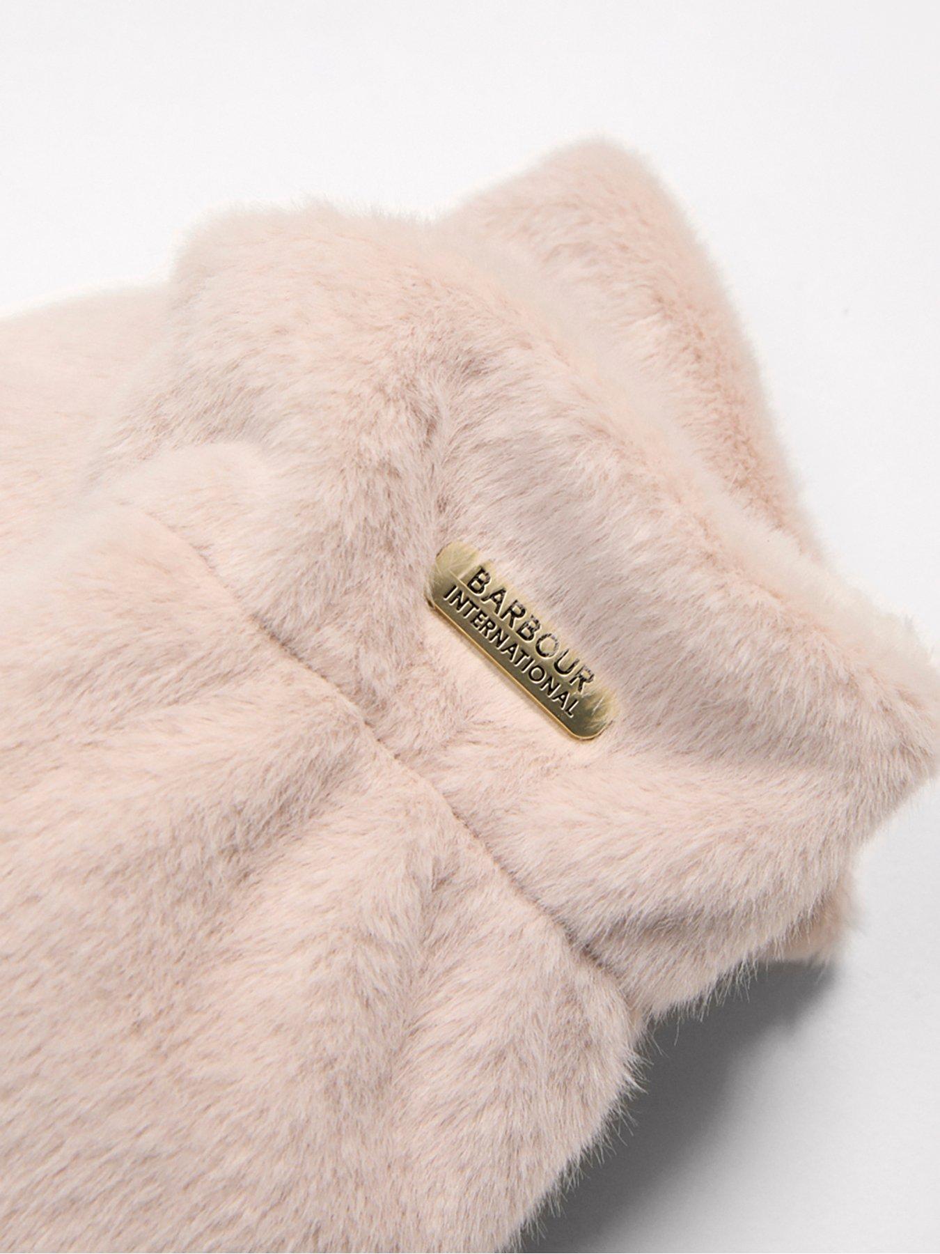Image 3 of 3 of Barbour International Womens Cyrus Faux Fur Mitts - Nutmeg