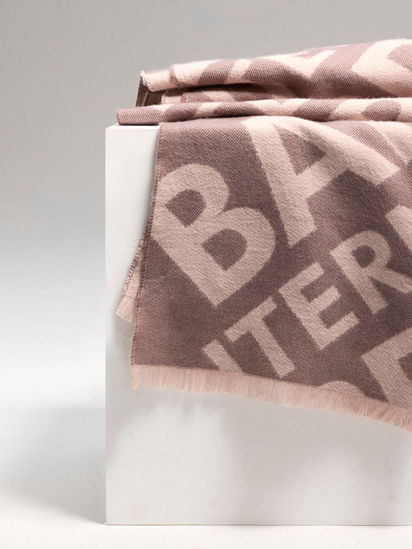 Image 3 of 5 of Barbour International Womens Kenna Oversized Logo Soft-Touch Long Scarf - Brown