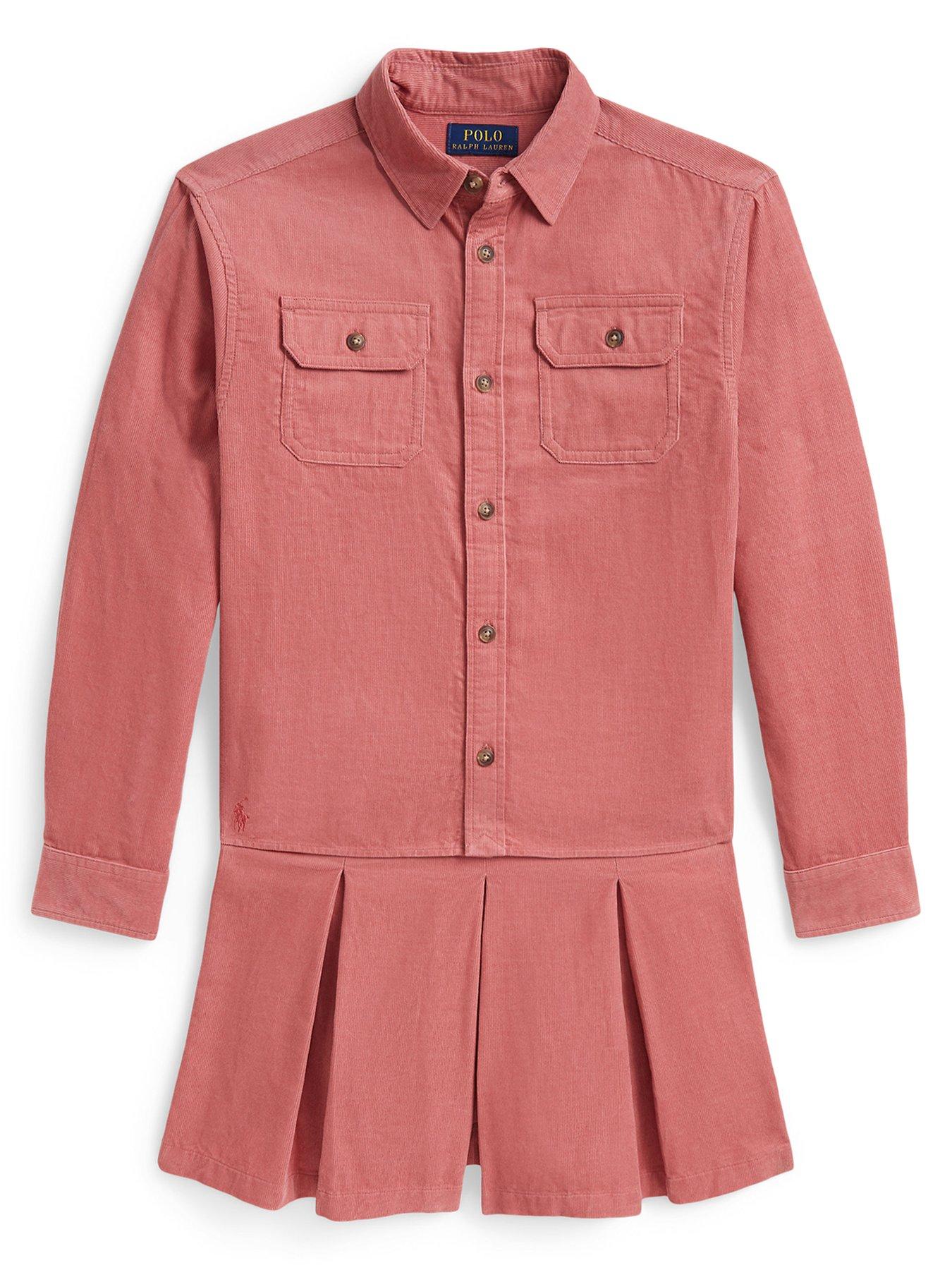 Image 1 of 2 of Polo Ralph Lauren Girls Corduroy Short Set - Pink