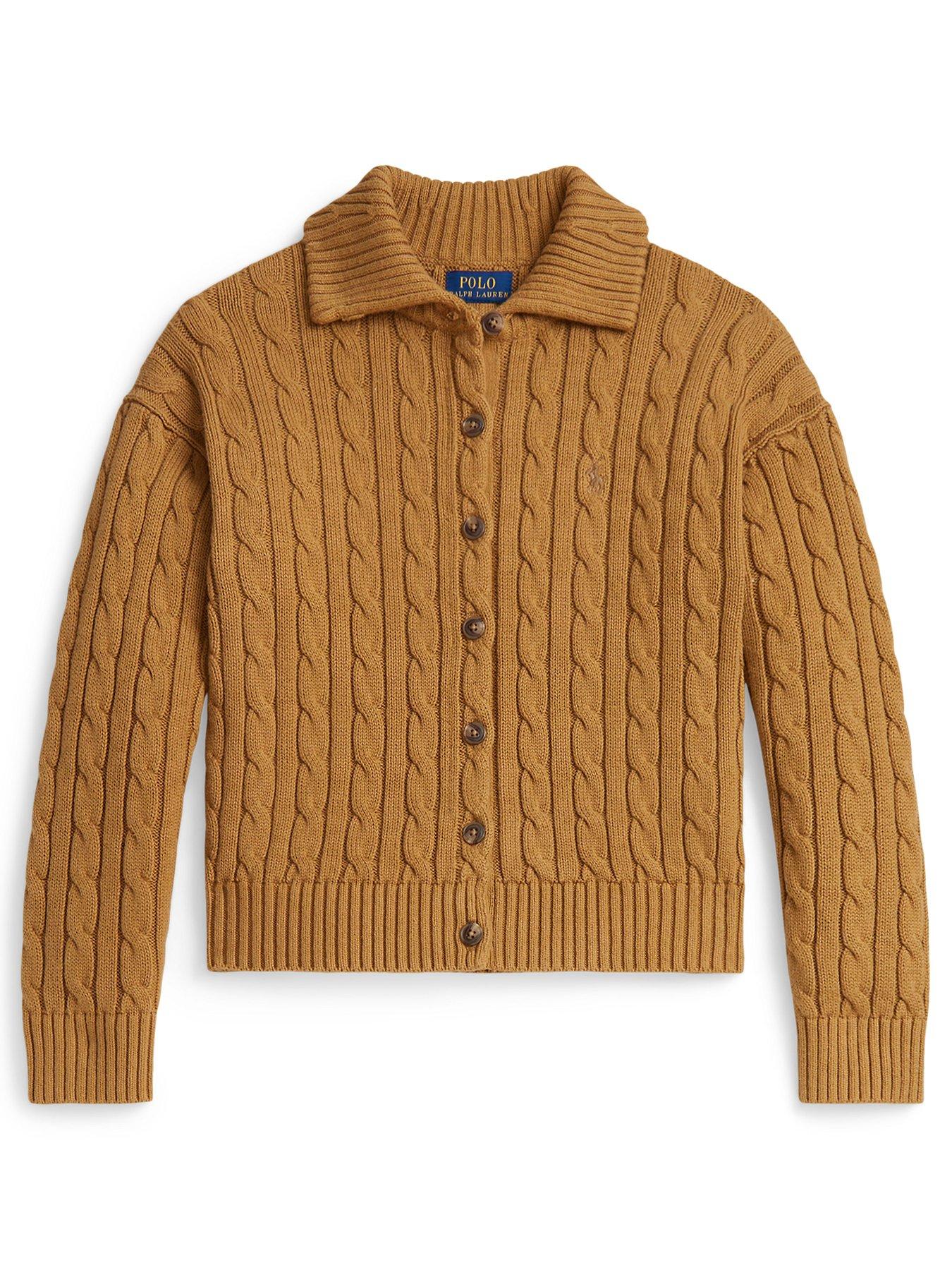 Polo Ralph Lauren Girls Cable Cardigan - Beige