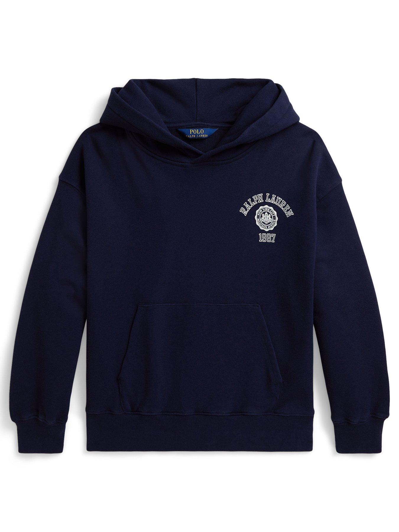 Polo Ralph Lauren Graphic Cotton Terry Hoodie - Refined Navy