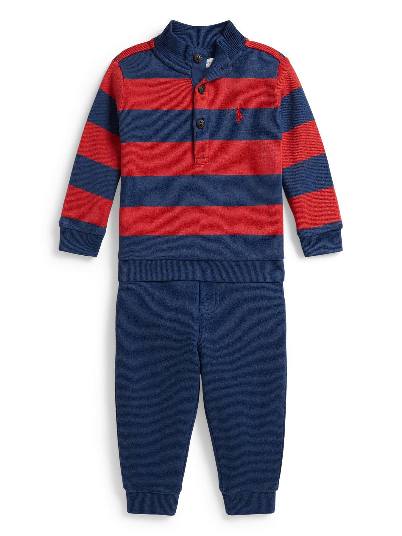 Polo Ralph Lauren Baby Boys Stripe Sweat Set - Multi
