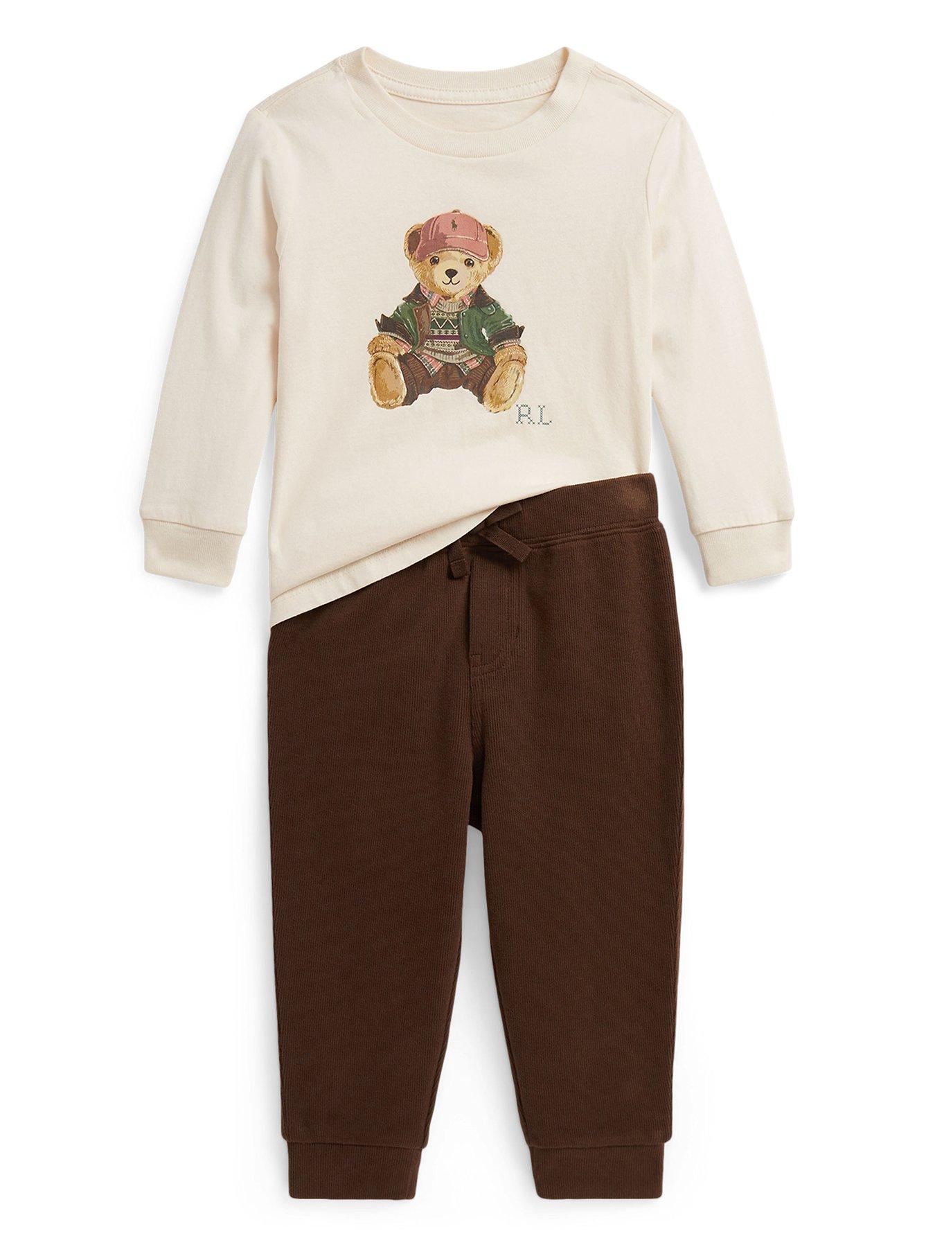 Polo Ralph Lauren Baby Boys Bear Jog Set - Cream