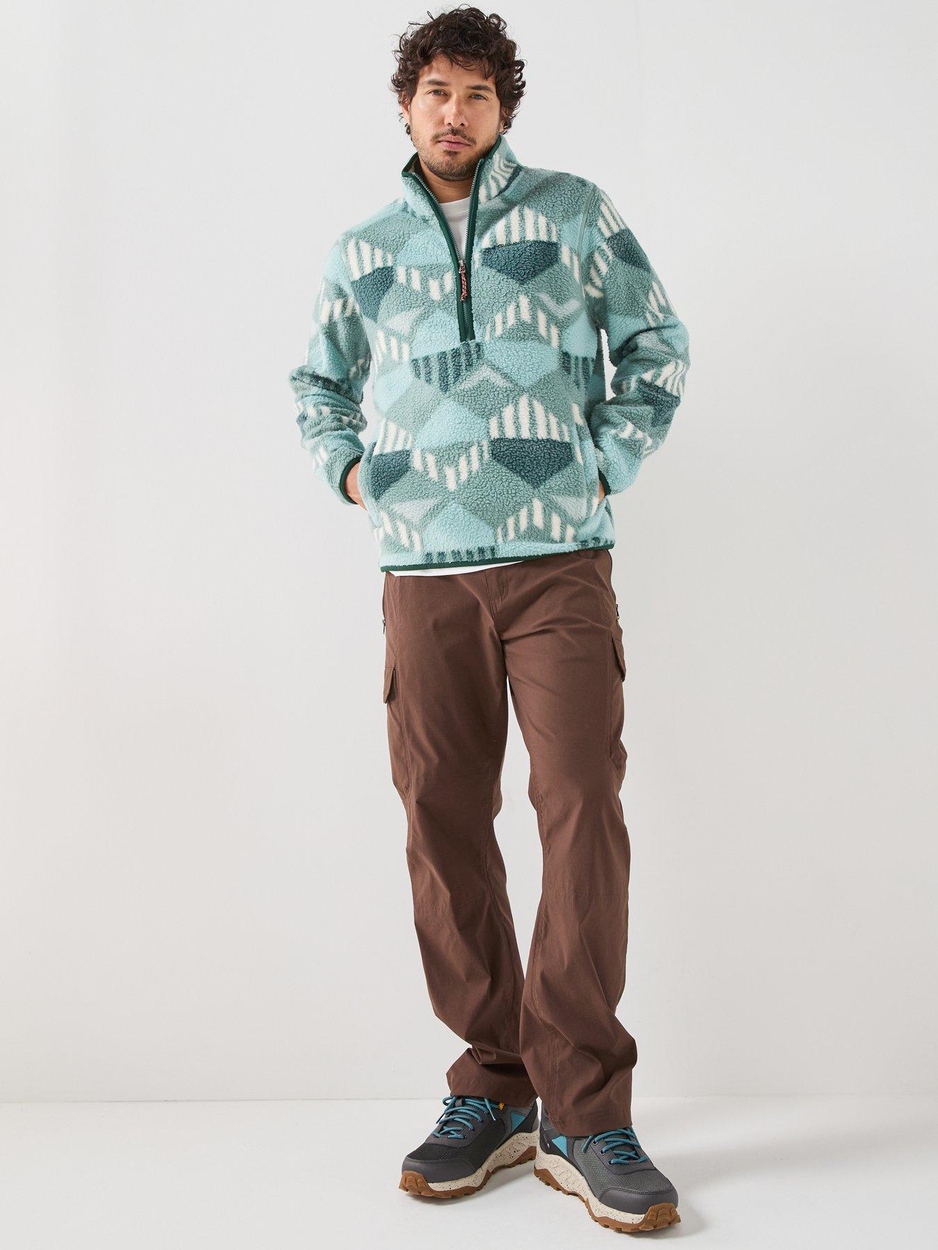 Image 3 of 6 of Craghoppers Mens Tatton II Half Zip Patterned Fleece - Green