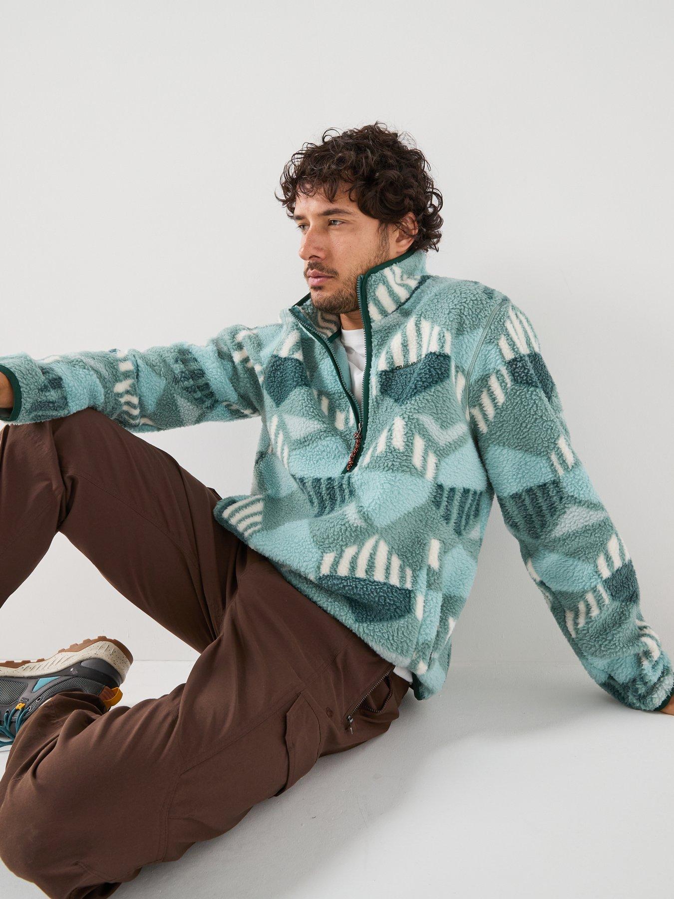 Image 5 of 6 of Craghoppers Mens Tatton II Half Zip Patterned Fleece - Green