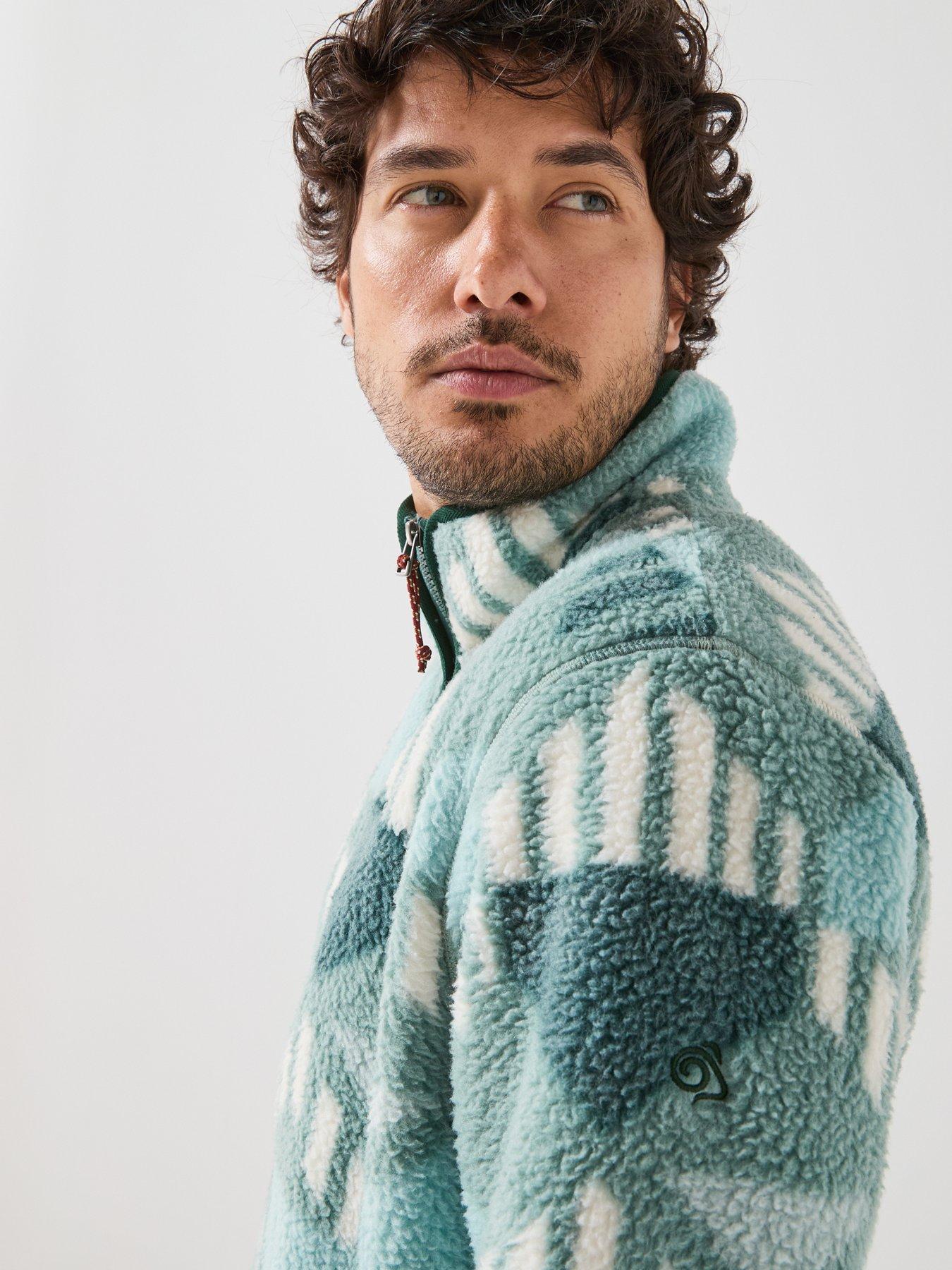 Image 6 of 6 of Craghoppers Mens Tatton II Half Zip Patterned Fleece - Green