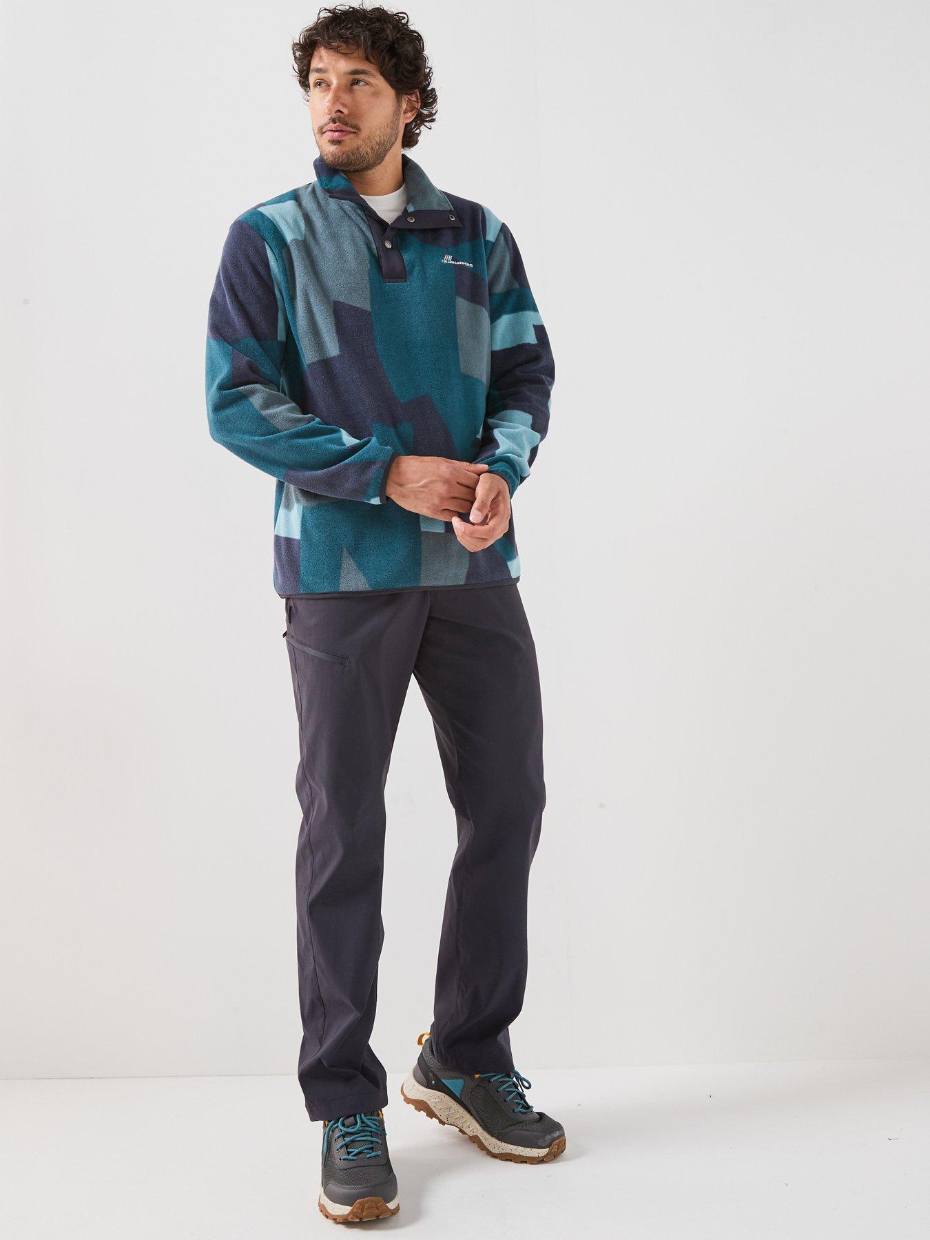 Image 3 of 6 of Craghoppers Mens Dewlish II Popper Neck Overhead Fleece - Dark Aegean