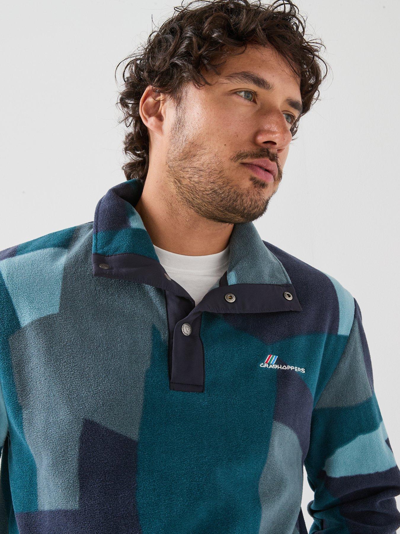 Image 4 of 6 of Craghoppers Mens Dewlish II Popper Neck Overhead Fleece - Dark Aegean
