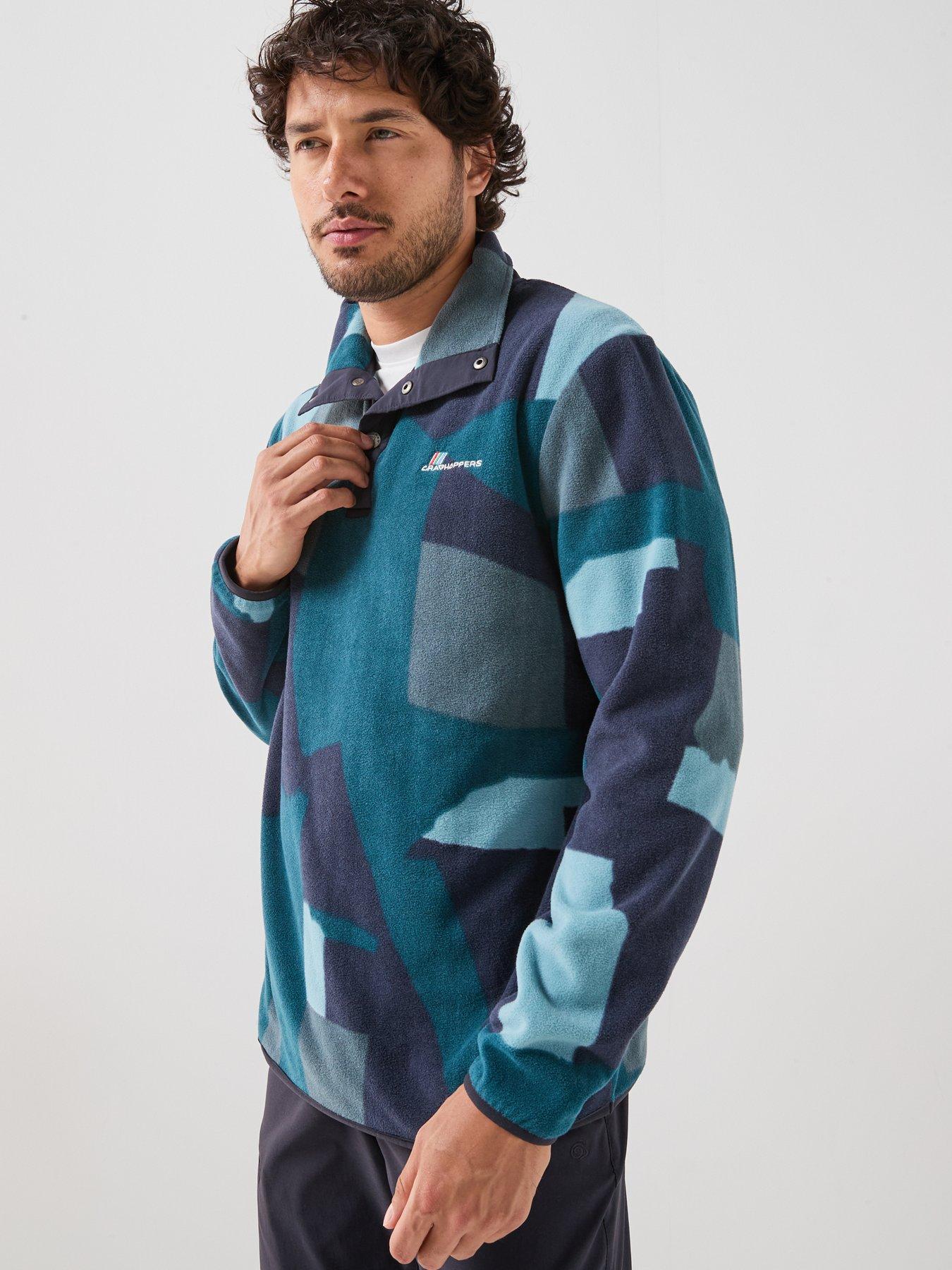Image 5 of 6 of Craghoppers Mens Dewlish II Popper Neck Overhead Fleece - Dark Aegean