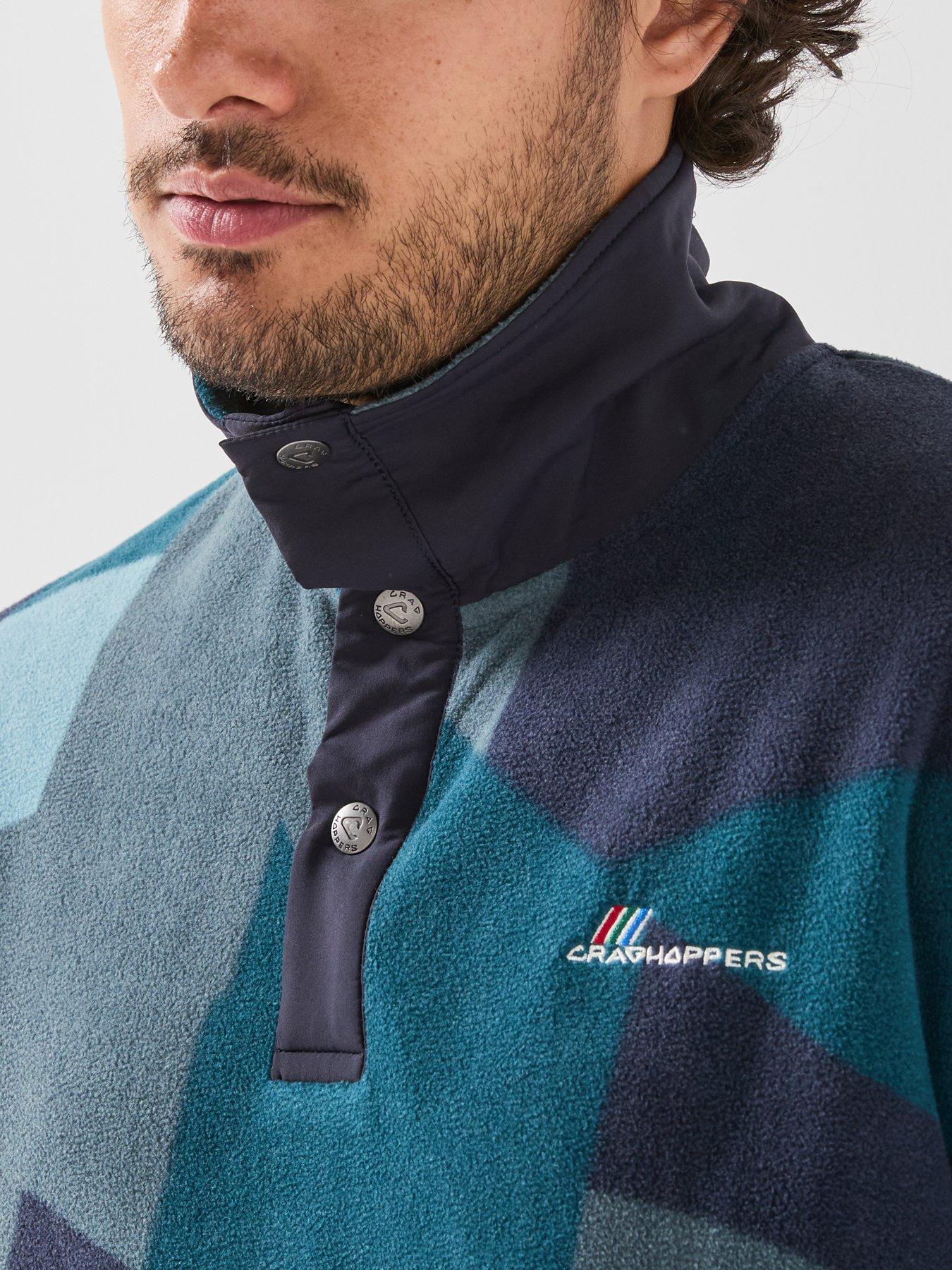 Image 6 of 6 of Craghoppers Mens Dewlish II Popper Neck Overhead Fleece - Dark Aegean