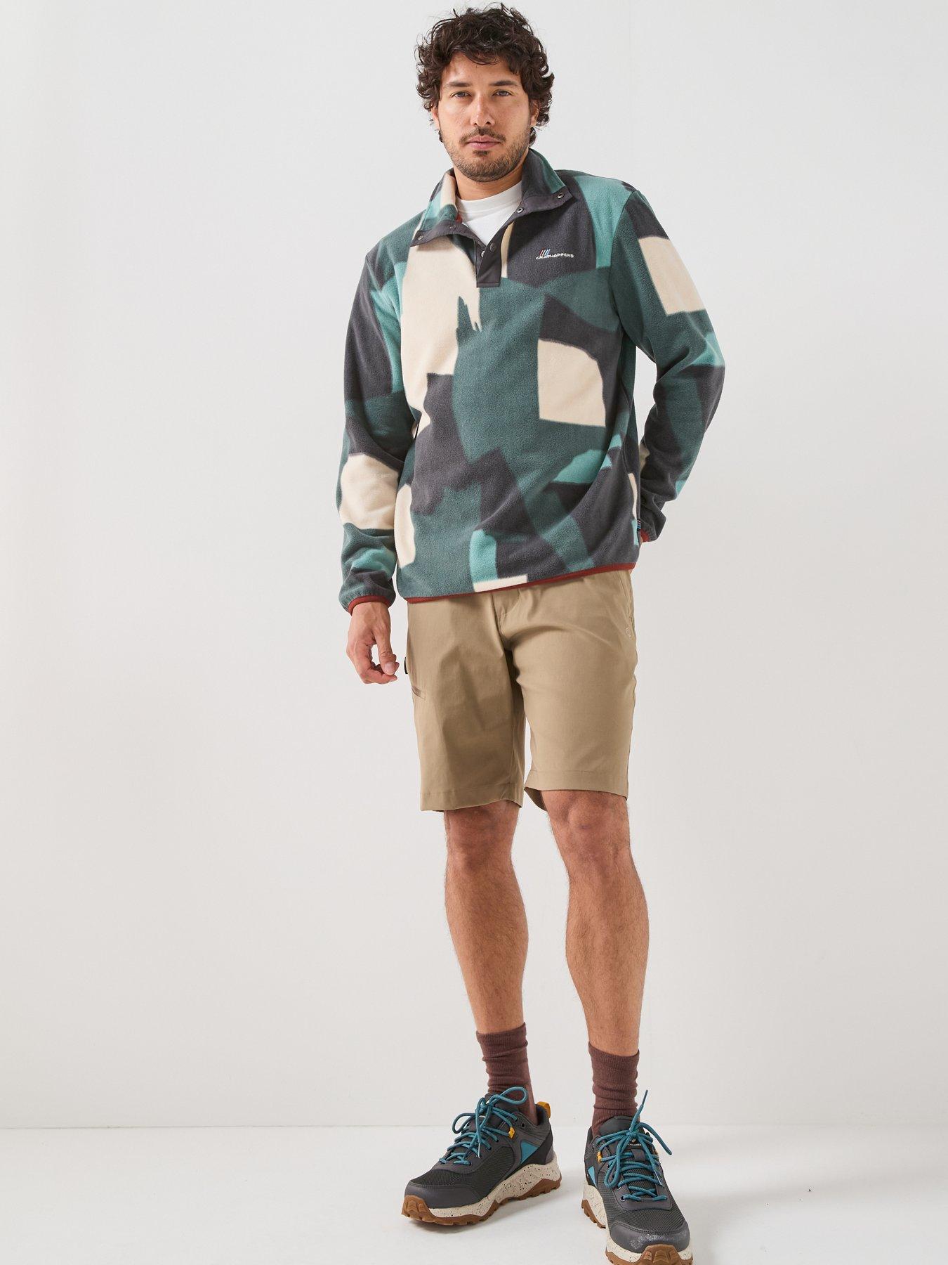 Image 3 of 6 of Craghoppers Mens Dewlish II Microfleece Stud Neck Overhead Fleece - Green Ridge