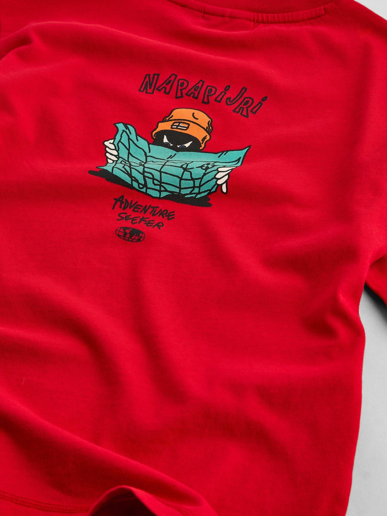 Image 3 of 4 of NAPAPIJRI Boys Logo Graphic T-Shirt - Red