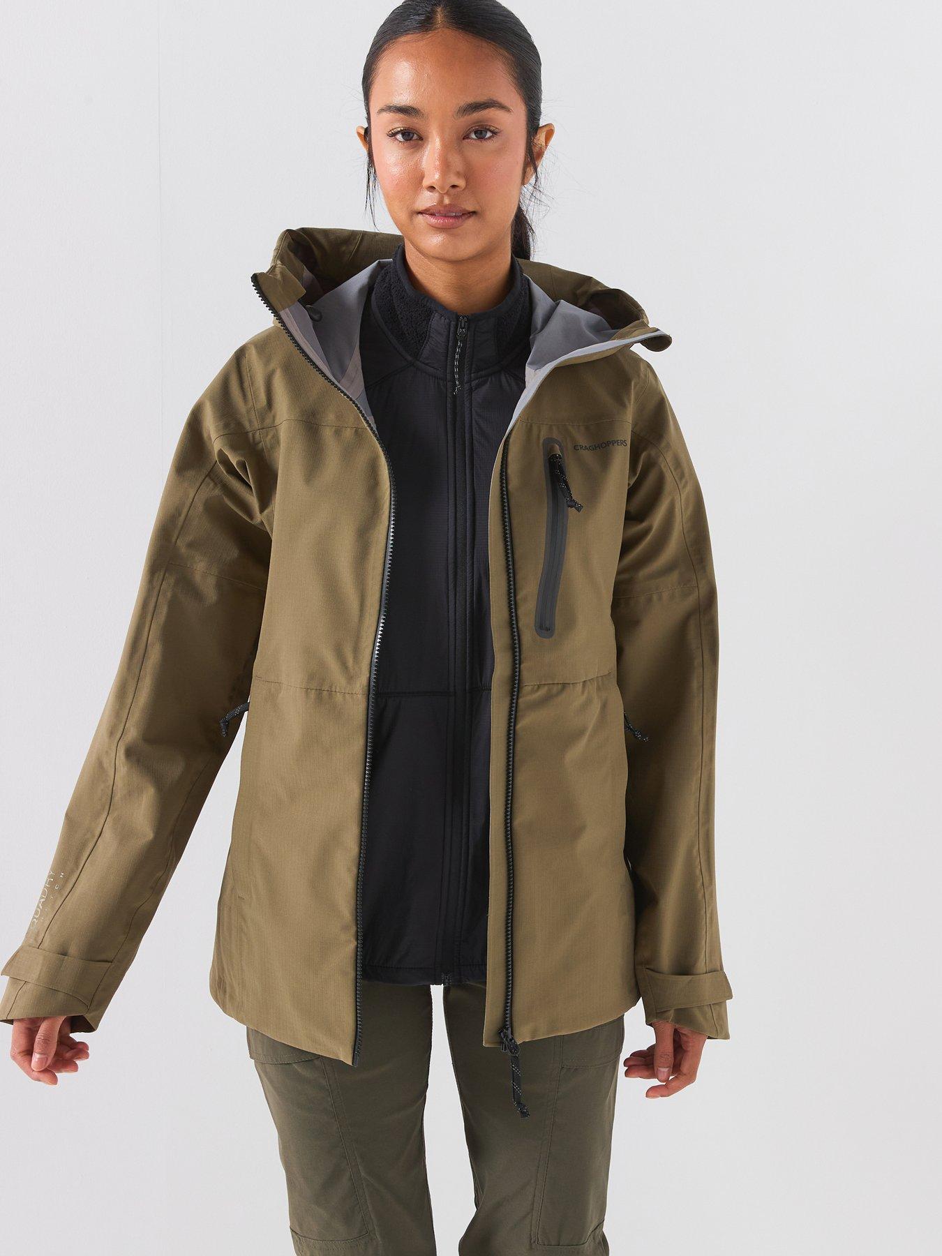 Image 1 of 6 of Craghoppers Womens Elva Waterproof Hooded Shell Jacket - Green