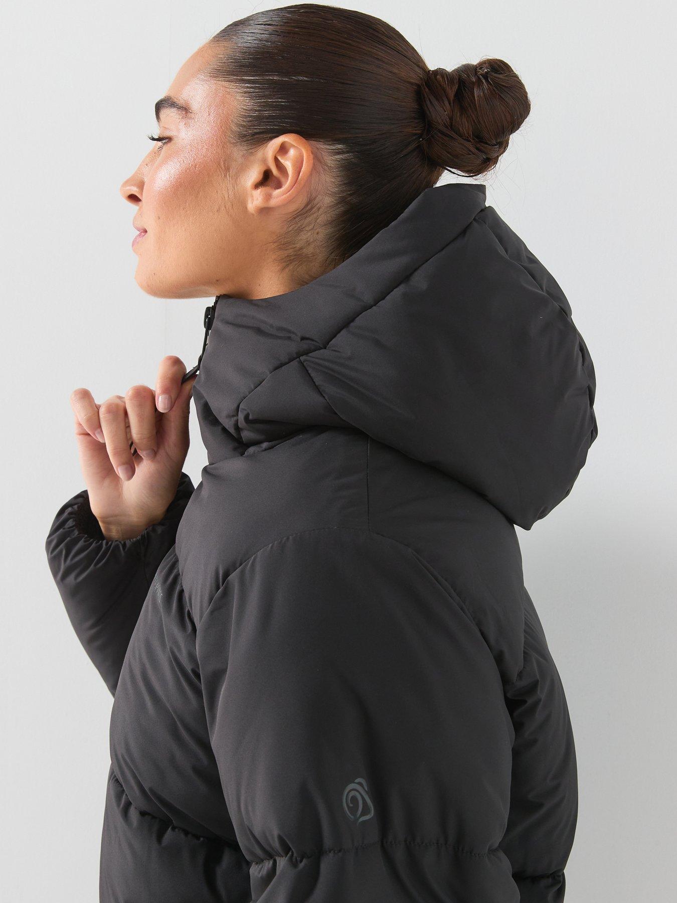 Image 6 of 6 of Craghoppers Womens Narlia II Longline ThermoPro Hooded Quilted Jacket - Black