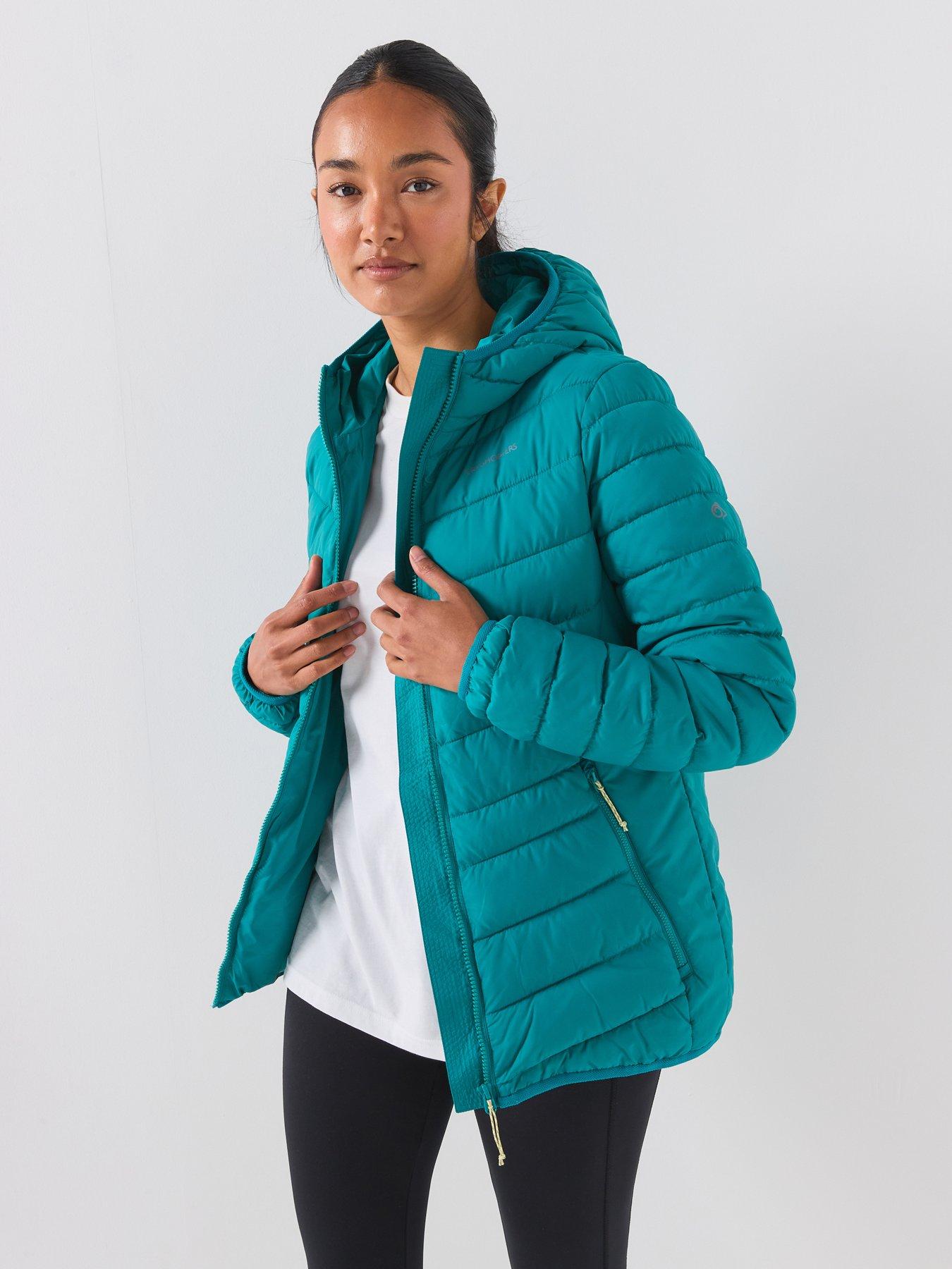 Image 1 of 6 of Craghoppers Womens Lightweight Hooded Packable Jacket - Empress Teal