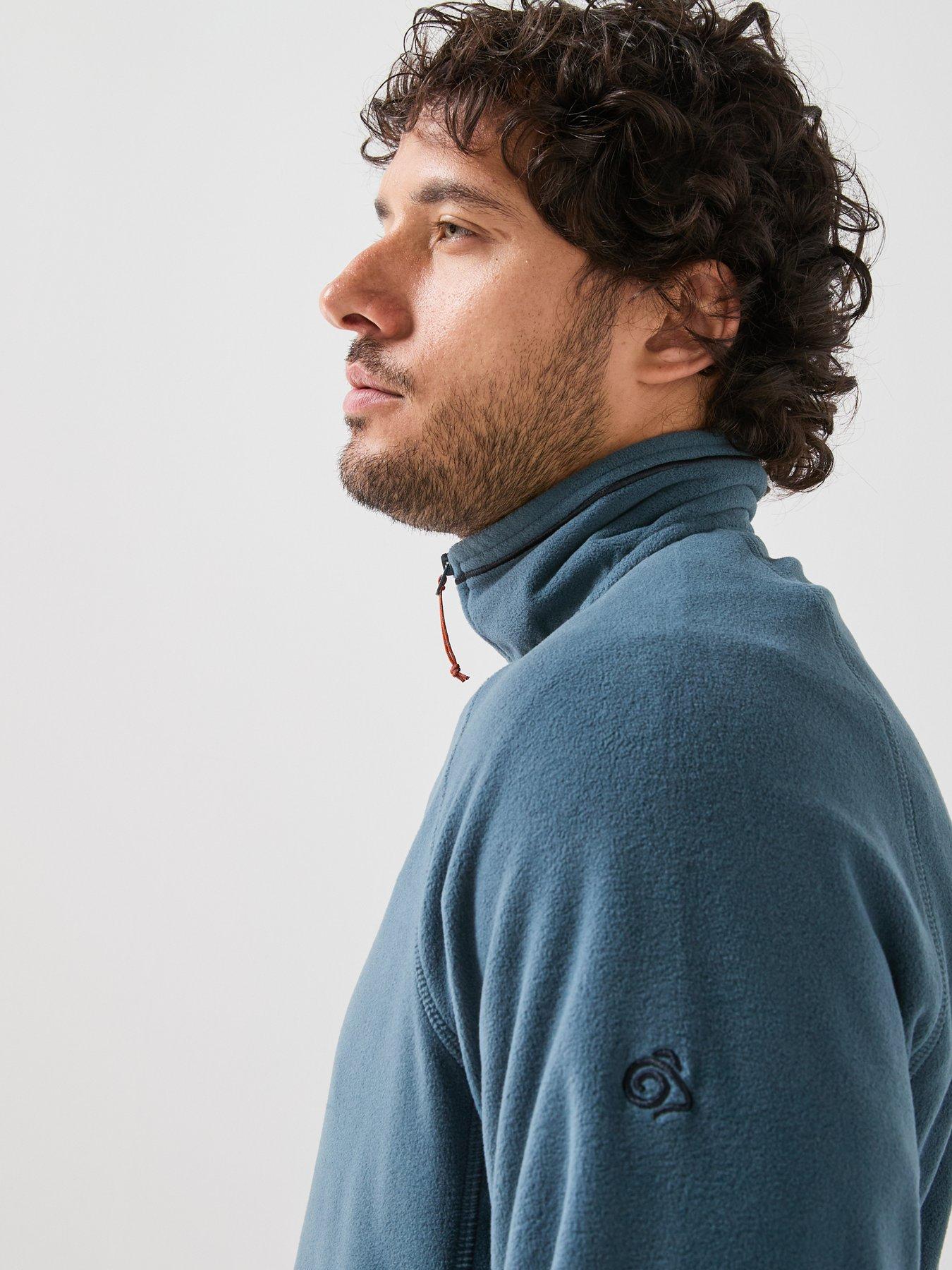 Image 4 of 6 of Craghoppers Mens Corey VI Half Zip Raglan Sleeve Soft Fleece Top - Blue Stone