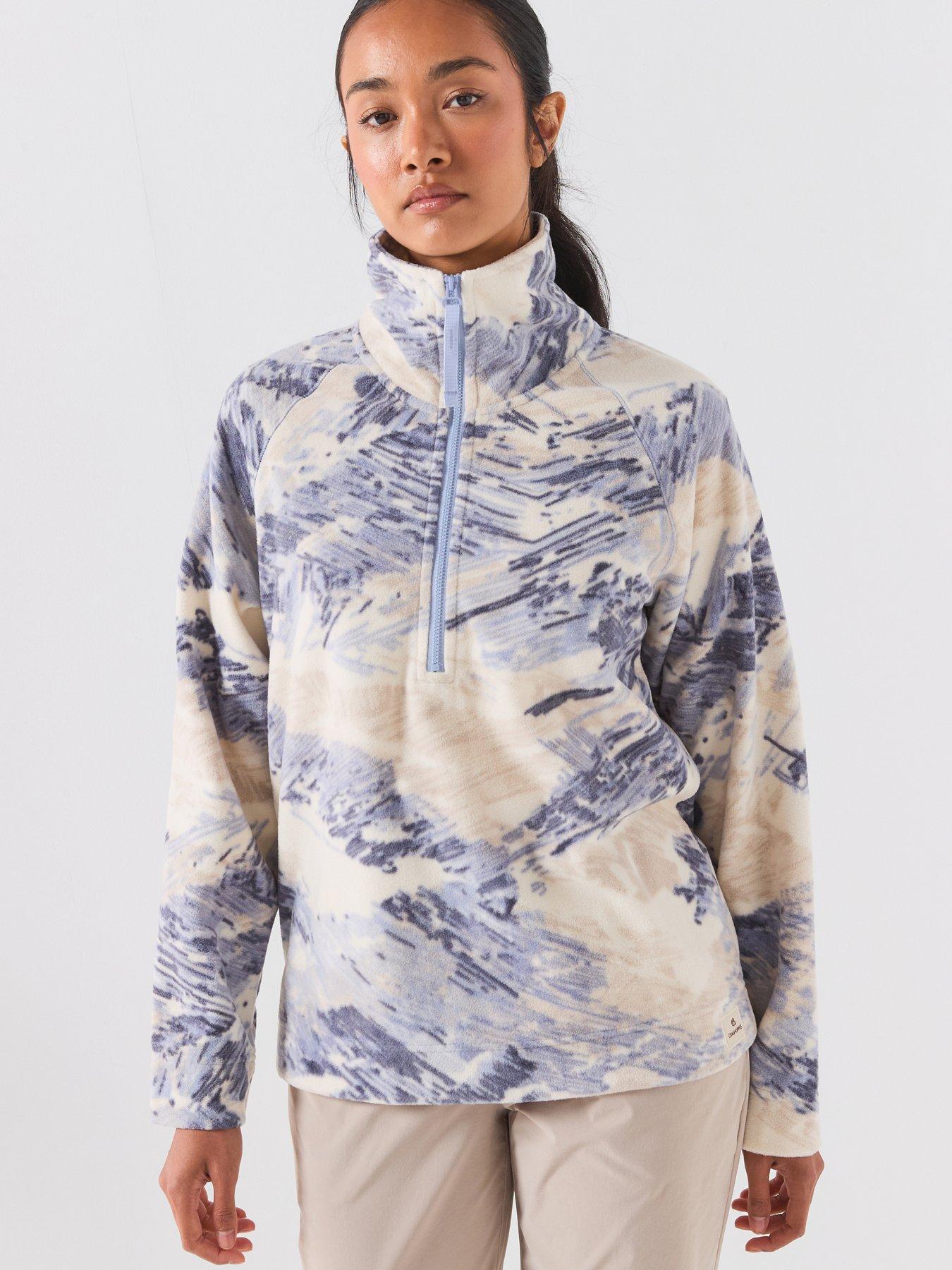 Image 1 of 6 of Craghoppers Womens Annjela Half Zip Printed Microfleece Fleece - Blue