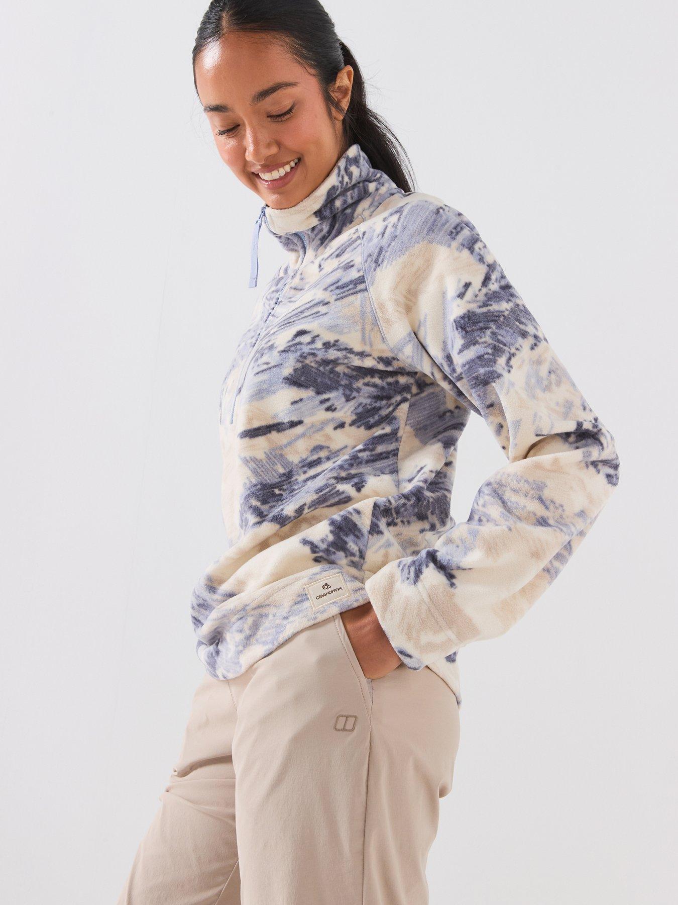 Image 4 of 6 of Craghoppers Womens Annjela Half Zip Printed Microfleece Fleece - Blue