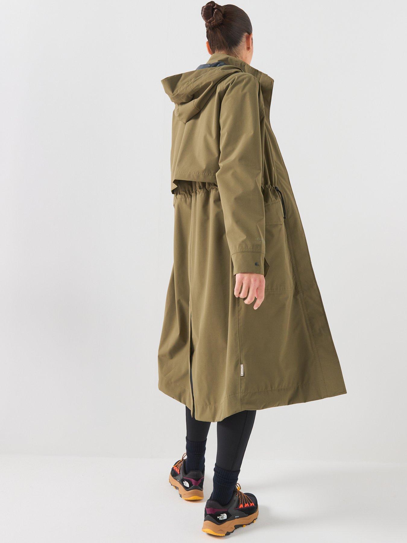 Image 2 of 6 of Craghoppers Womens National Trust AquaDry 2.5-Layer Waterproof Longline Shell Jacket - Brown