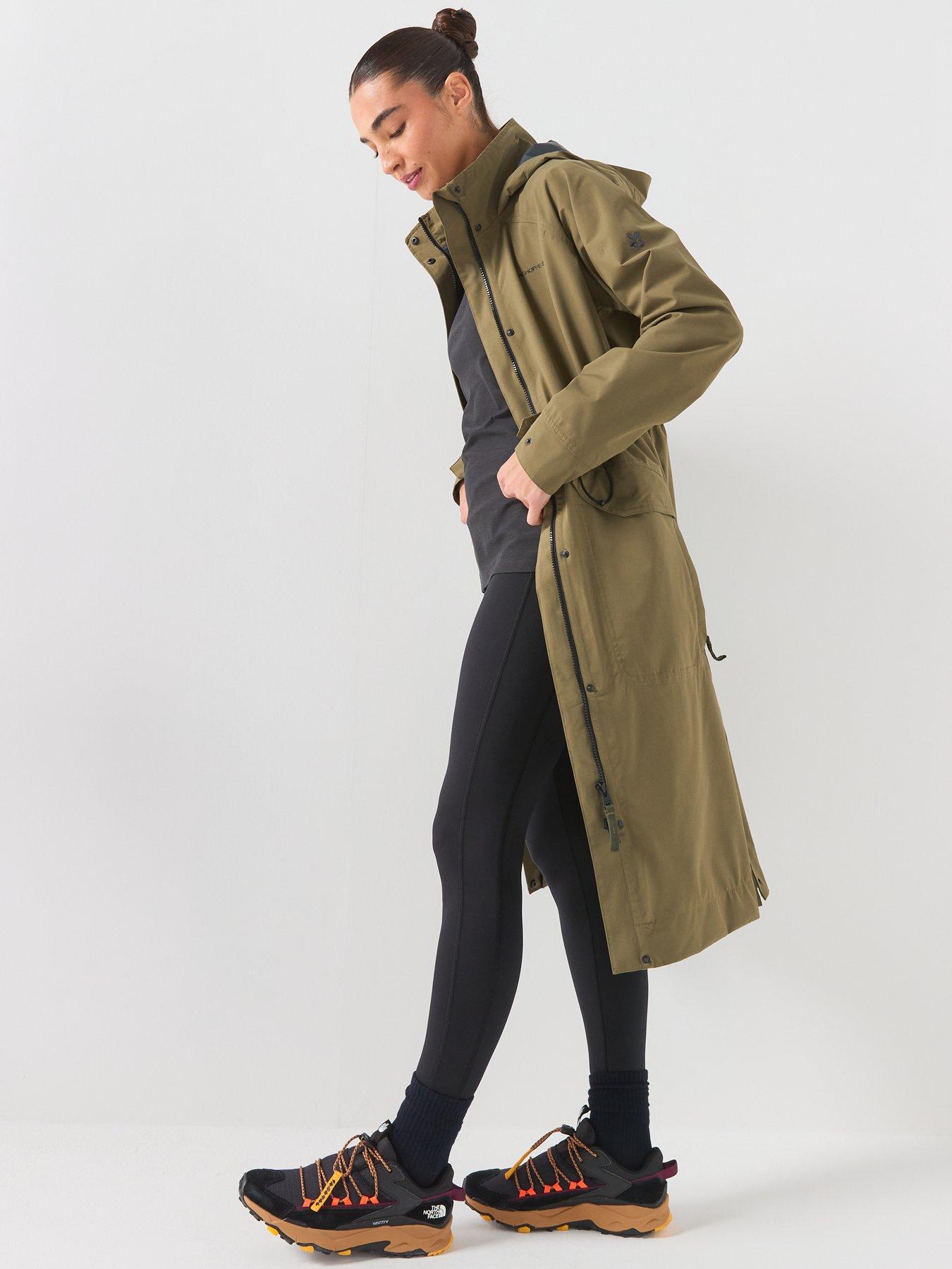 Image 3 of 6 of Craghoppers Womens National Trust AquaDry 2.5-Layer Waterproof Longline Shell Jacket - Brown