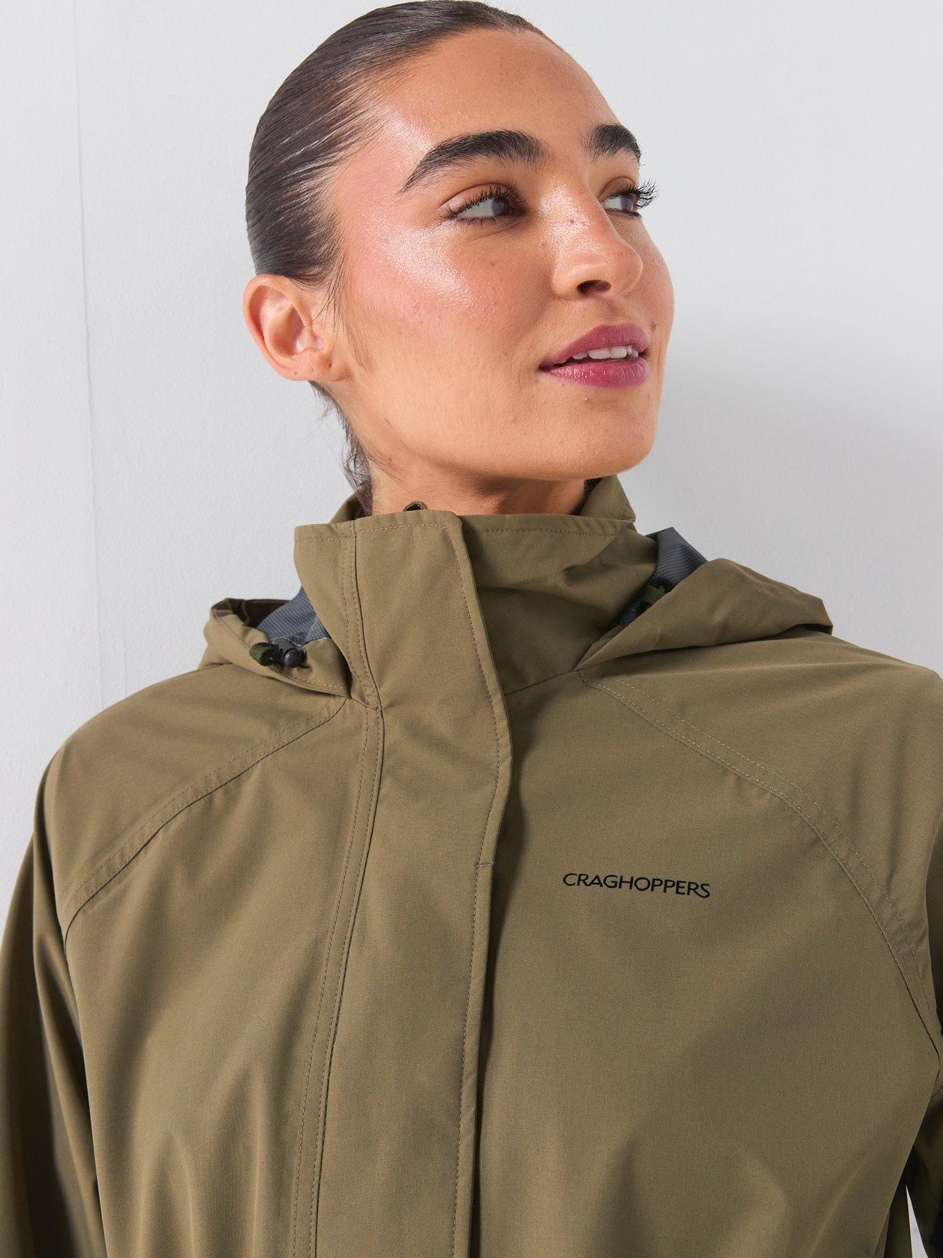 Image 4 of 6 of Craghoppers Womens National Trust AquaDry 2.5-Layer Waterproof Longline Shell Jacket - Brown