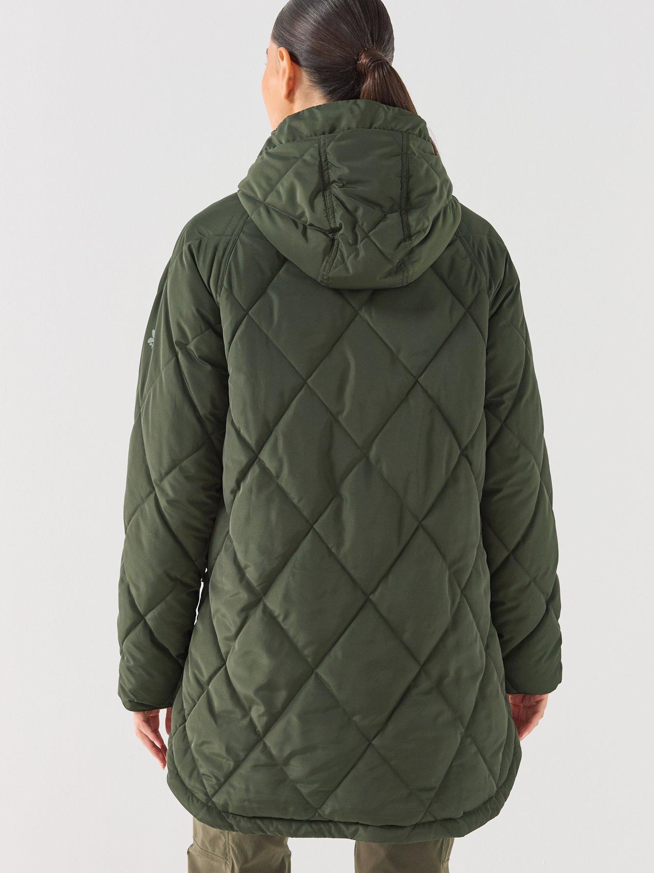 Image 2 of 6 of Craghoppers Womens National Trust Hooded Quilted Longline Jacket - Sweetgrass