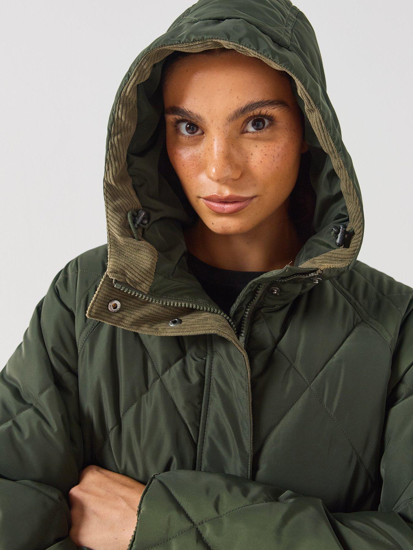 Image 6 of 6 of Craghoppers Womens National Trust Hooded Quilted Longline Jacket - Sweetgrass