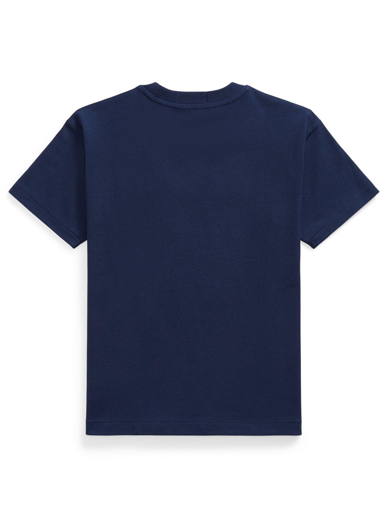 Image 2 of 2 of Polo Ralph Lauren Boys Heavy Weight Short Sleeve T-shirt - Navy