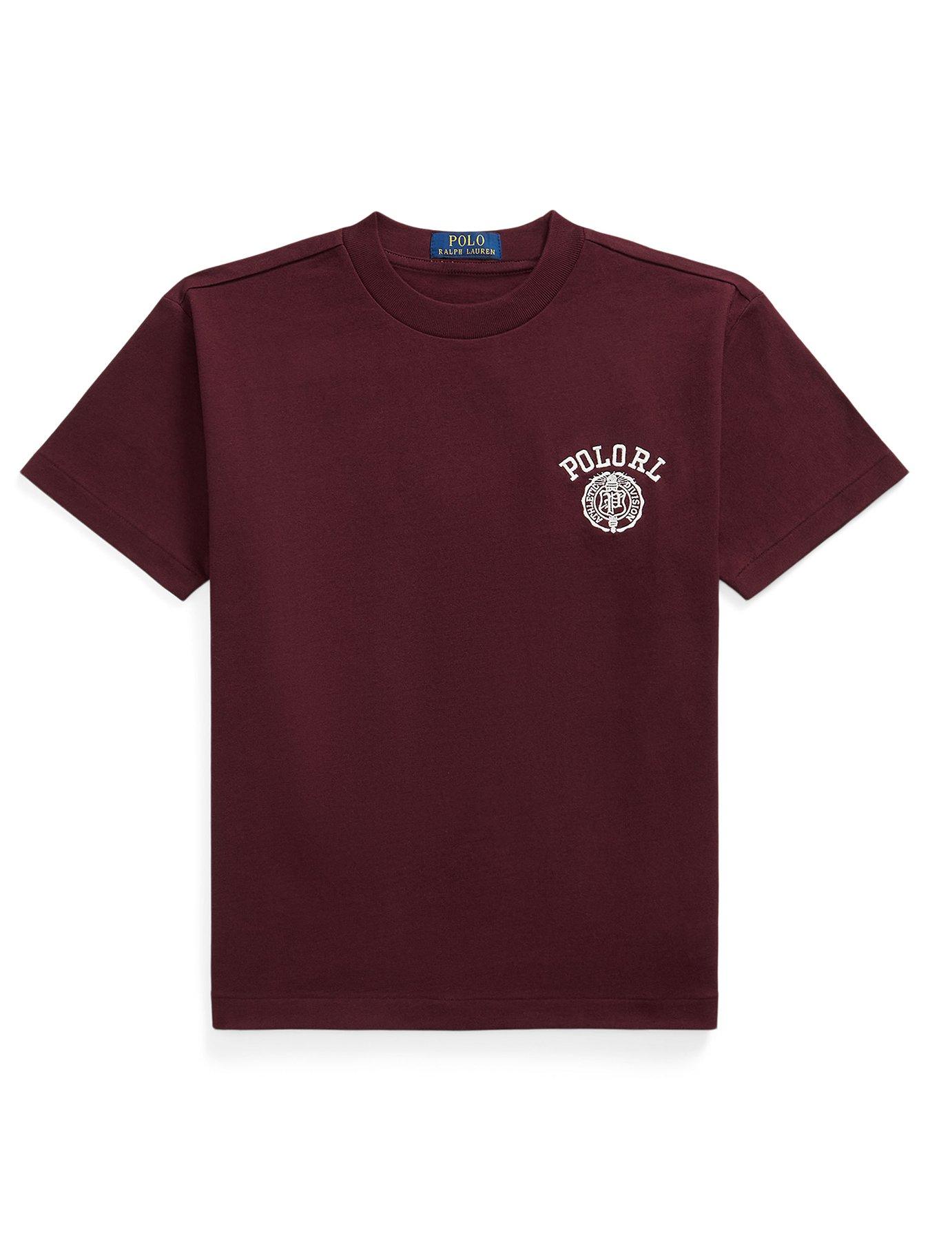 Polo Ralph Lauren Boys Heavy Weight Short Sleeve T-shirt - Dark Red