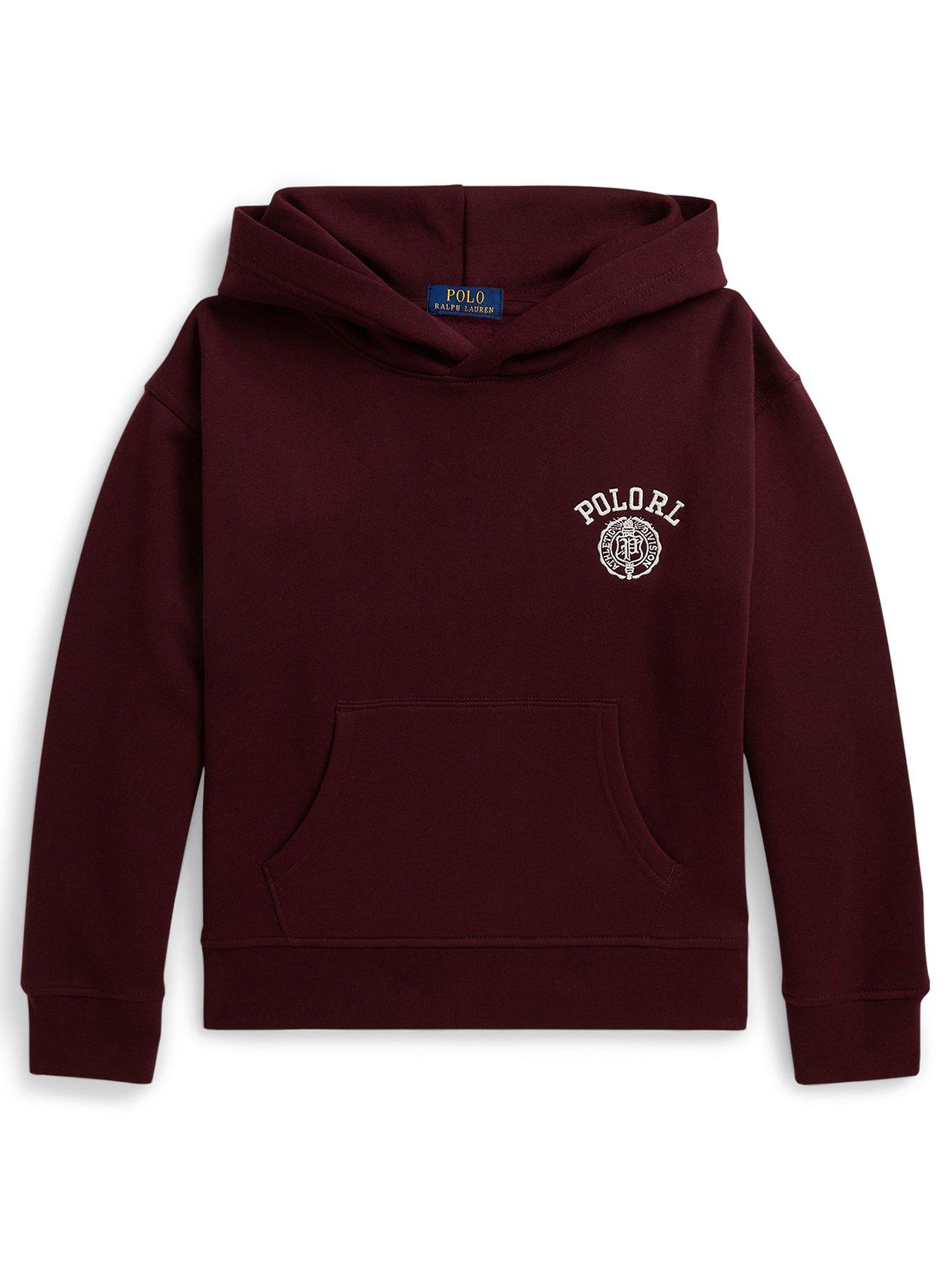 Polo Ralph Lauren Boys Logo Hoodie - Dark Red
