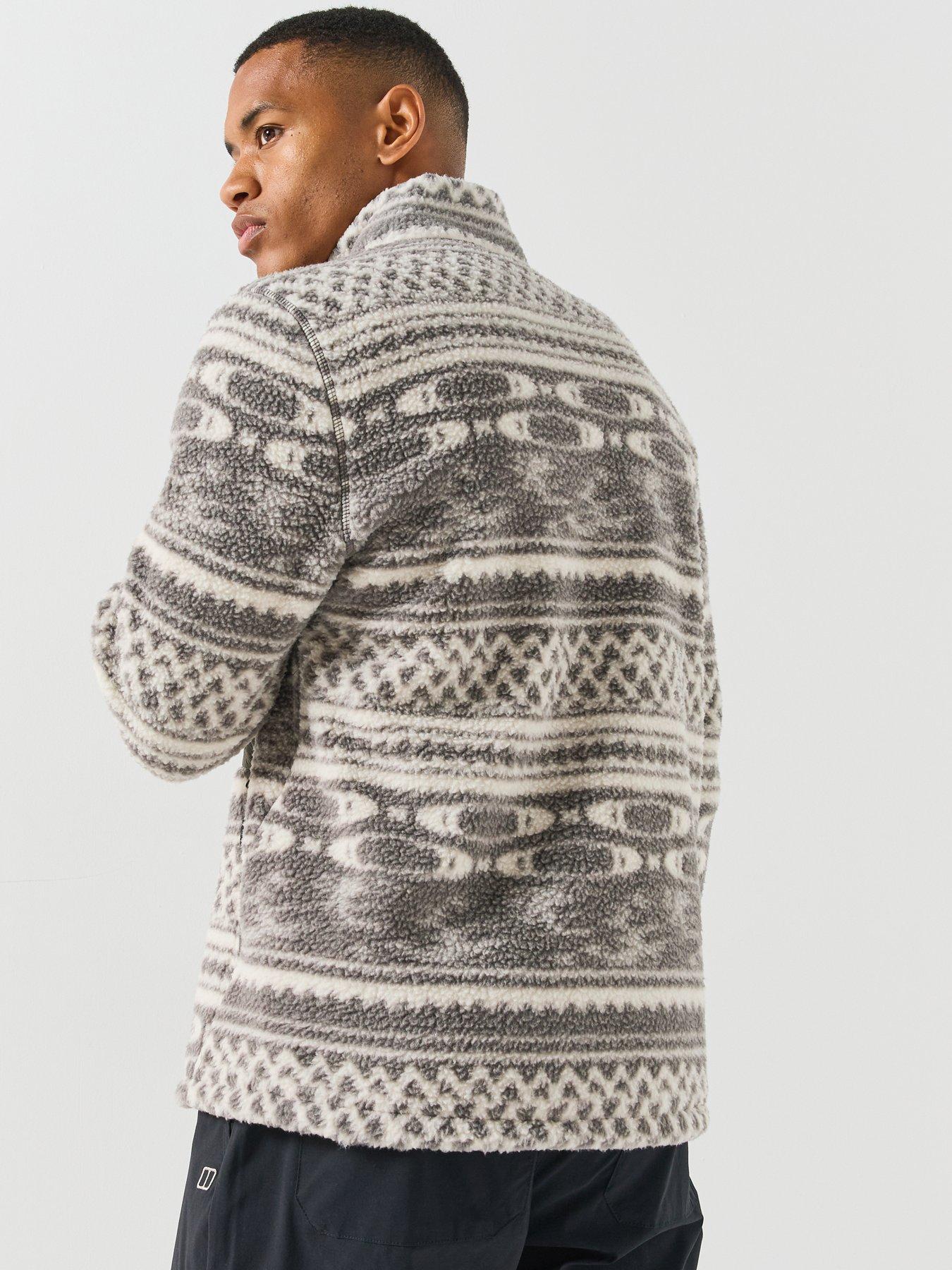 Image 2 of 5 of Oakley Mens Snowdrift Mountain Fire Sherpa Printed Fleece - Black/grey