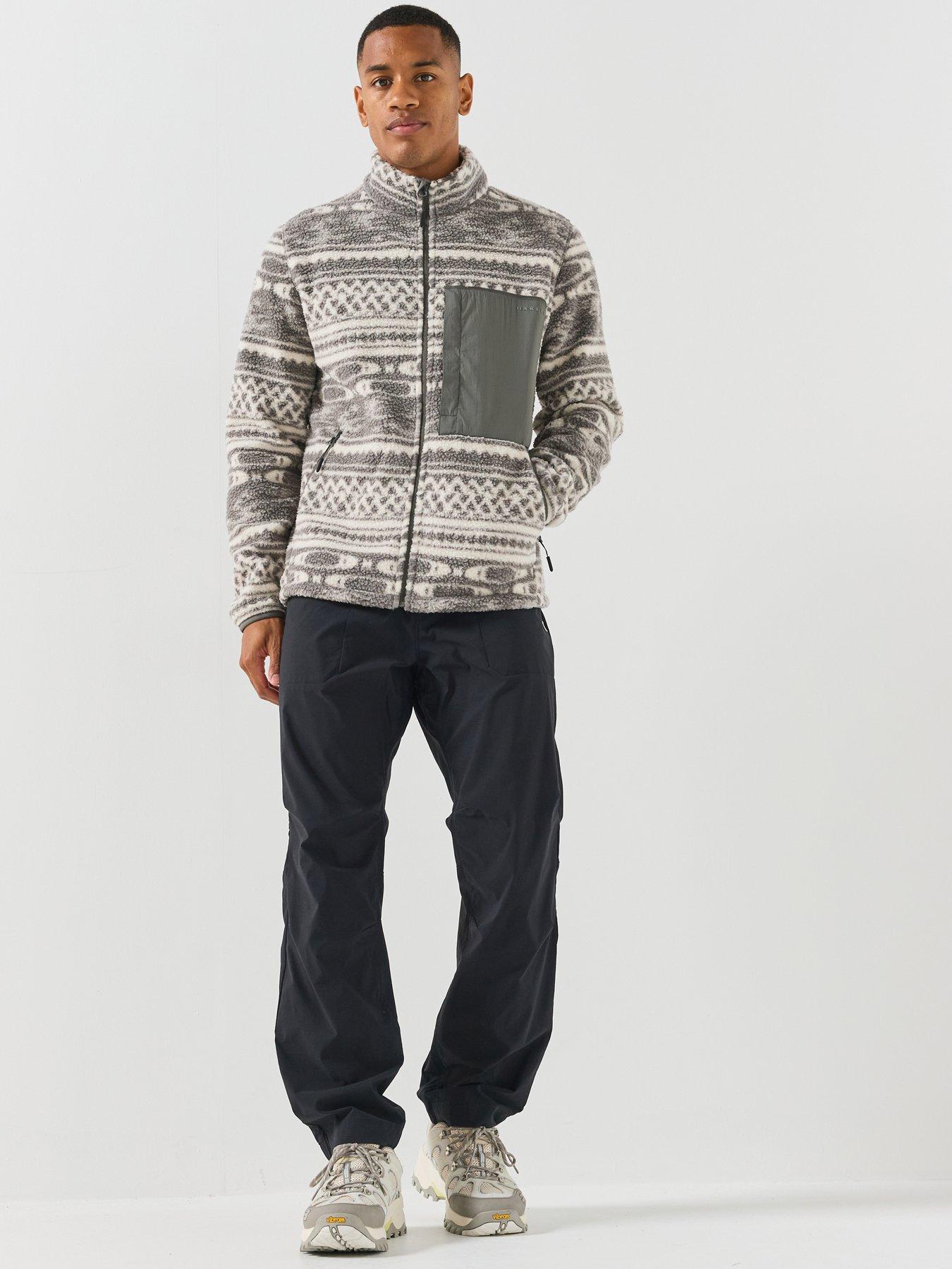 Image 3 of 5 of Oakley Mens Snowdrift Mountain Fire Sherpa Printed Fleece - Black/grey