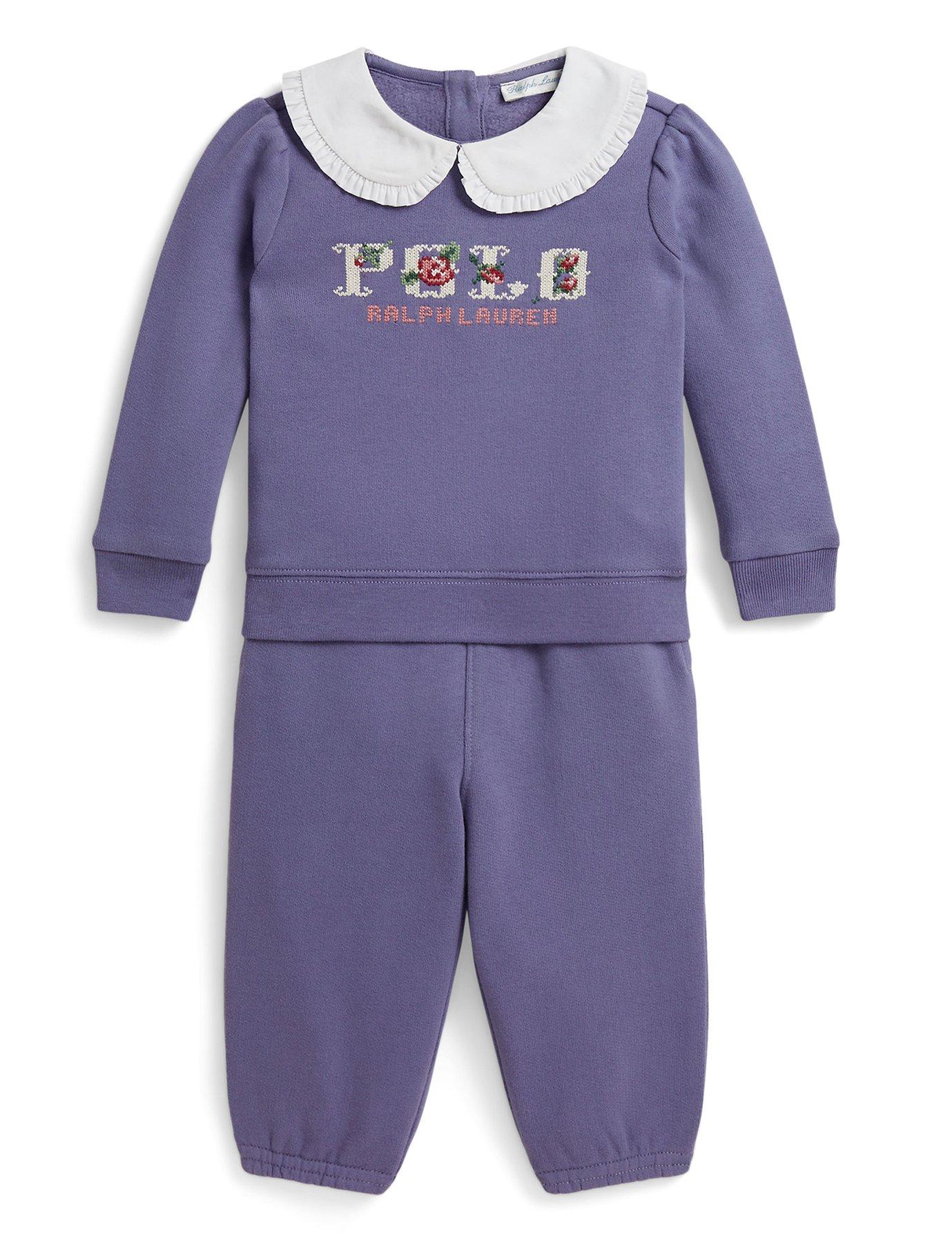 Polo Ralph Lauren Baby Girls Polo Jog Set - Purple