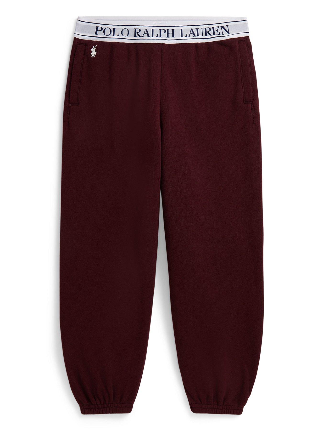 Polo Ralph Lauren Girls Logo Waistband Jog Pants - Dark Red