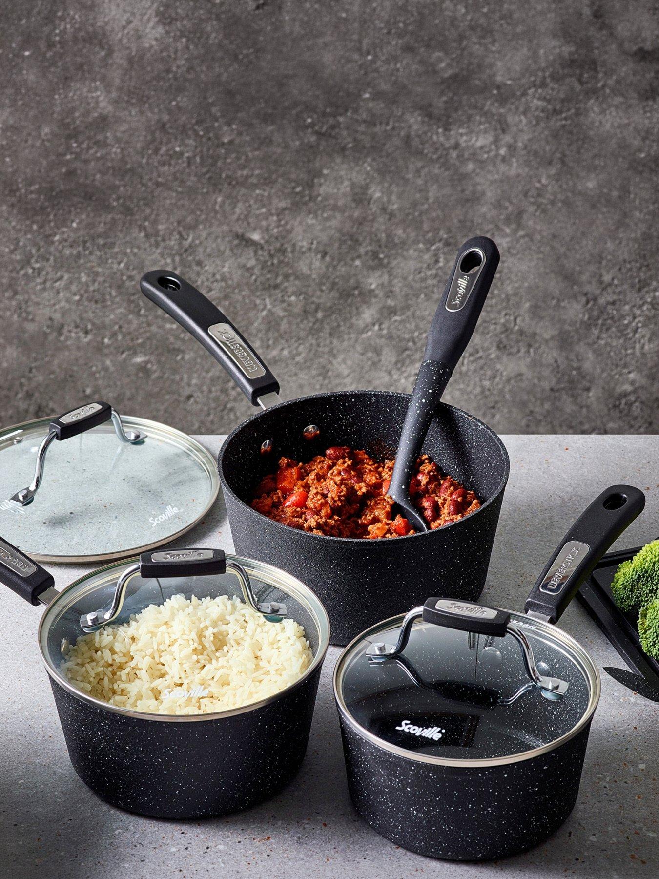 Scoville Scoville Neverstick 3 Piece Saucepan Set