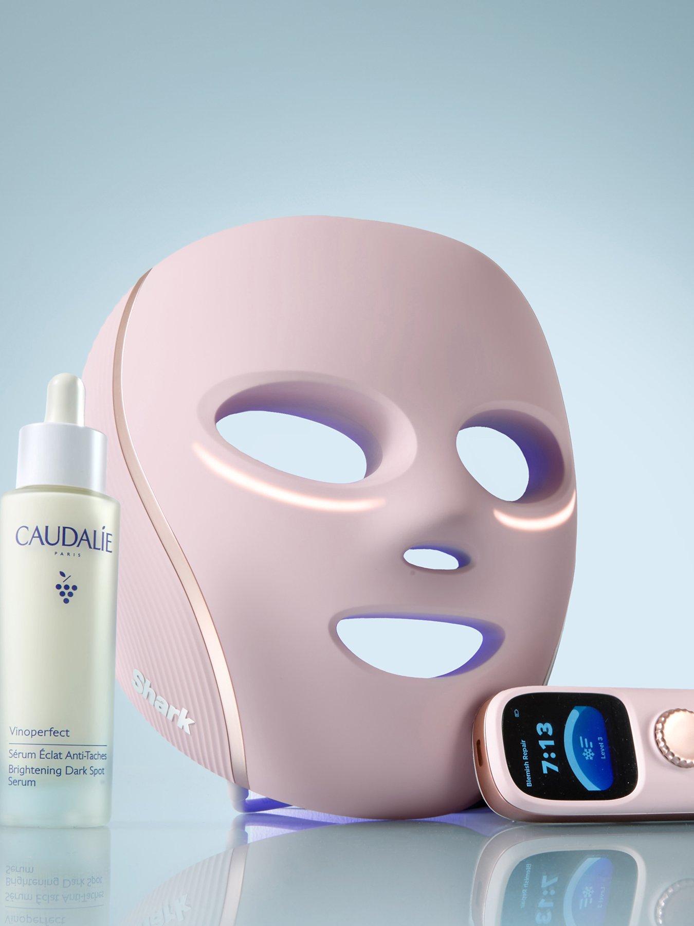 Shark CryoGlow LED Mask Pink and Caudalie Vinoperfect Jumbo Serum Duo (Worth £386, Mask worth £299.99  &  Serum worth £86)