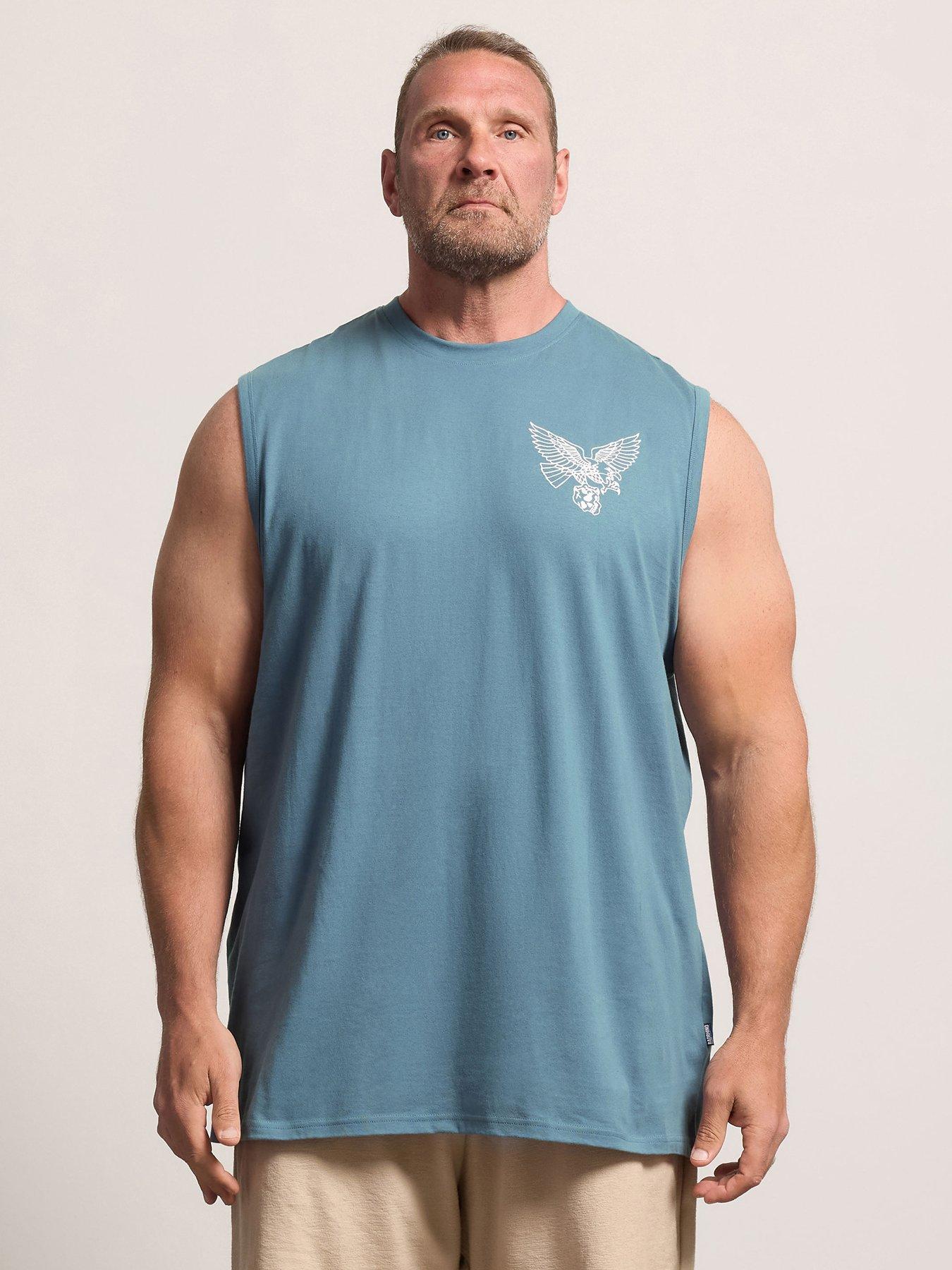Image 1 of 4 of BadRhino Eagle Muscle Vest Extra Long - Blue