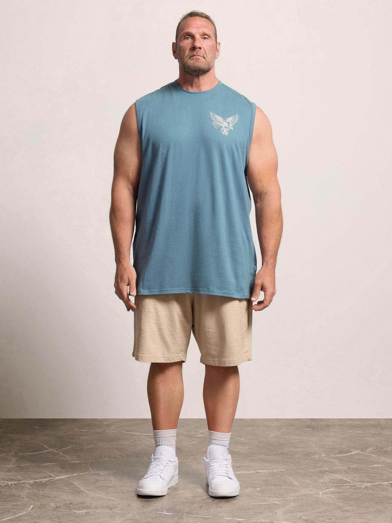 Image 3 of 4 of BadRhino Eagle Muscle Vest Extra Long - Blue