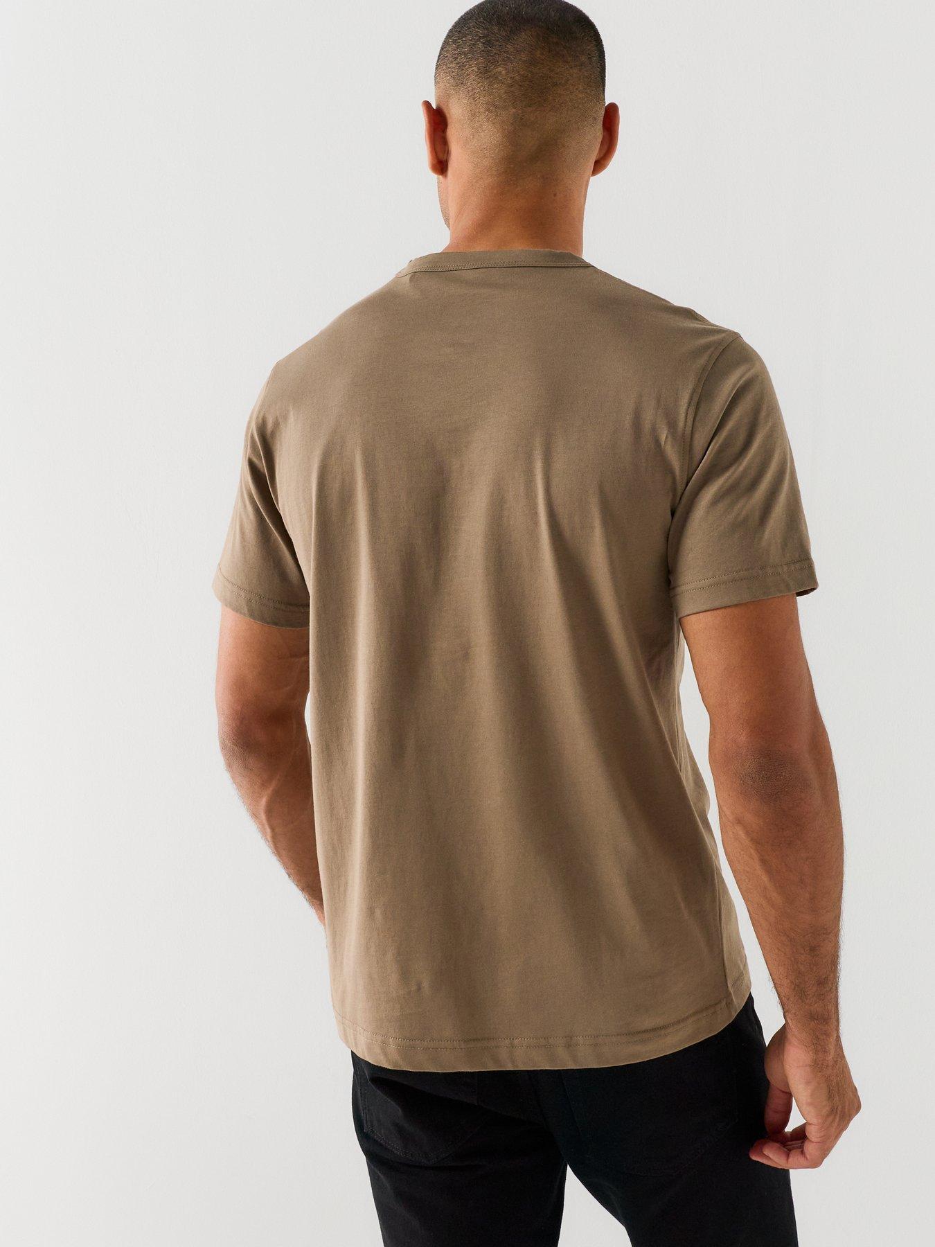 Image 2 of 4 of Belstaff Left Chest Patch Logo Regular Fit T-Shirt - Beige