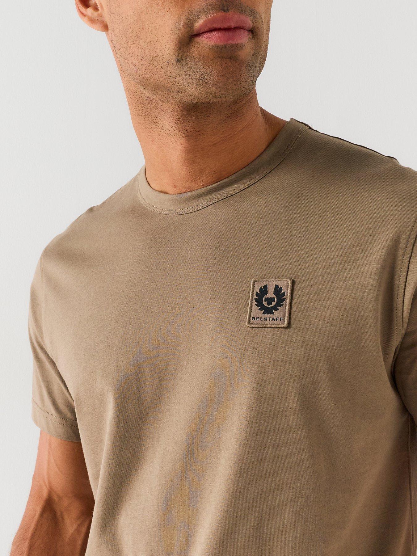 Image 4 of 4 of Belstaff Left Chest Patch Logo Regular Fit T-Shirt - Beige