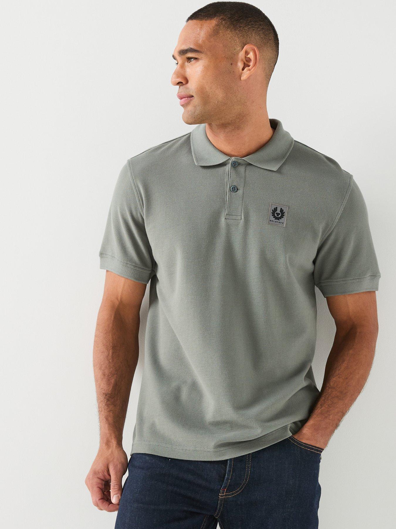 Belstaff Left Chest Patch Logo Polo Shirt - Grey
